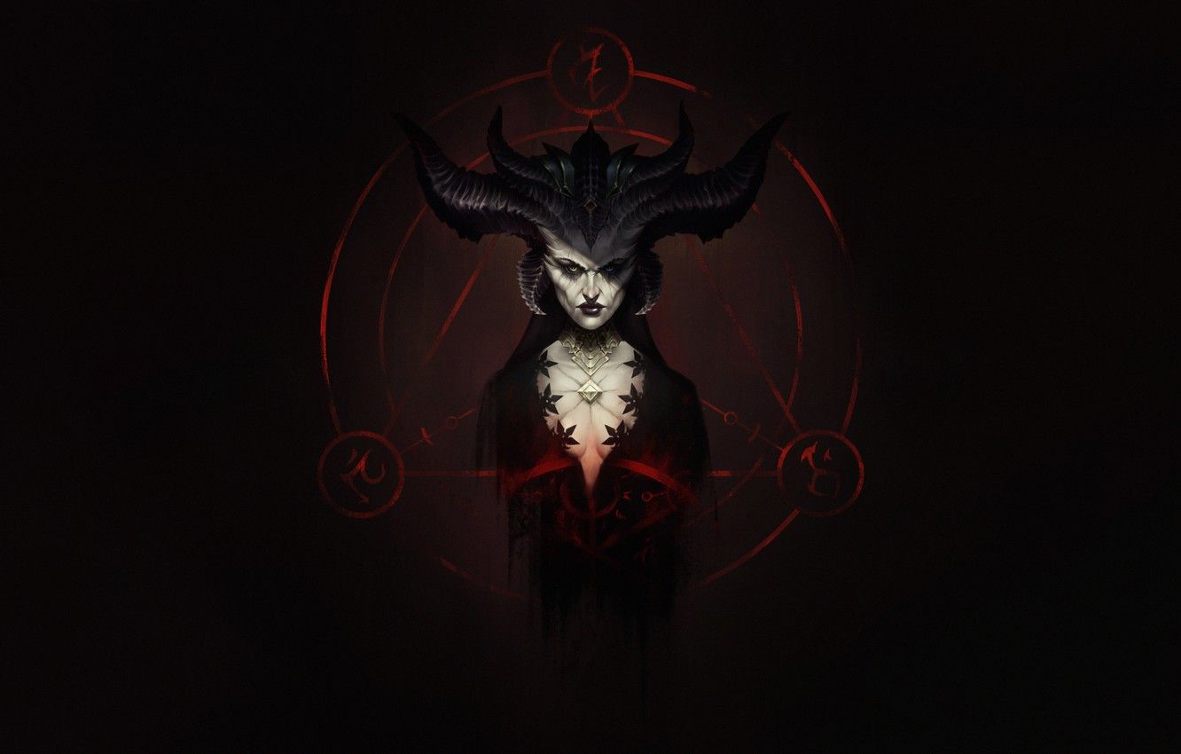 Wallpaper Fantasy, Horns, Blizzard, Art, Fiction, Diablo, Game