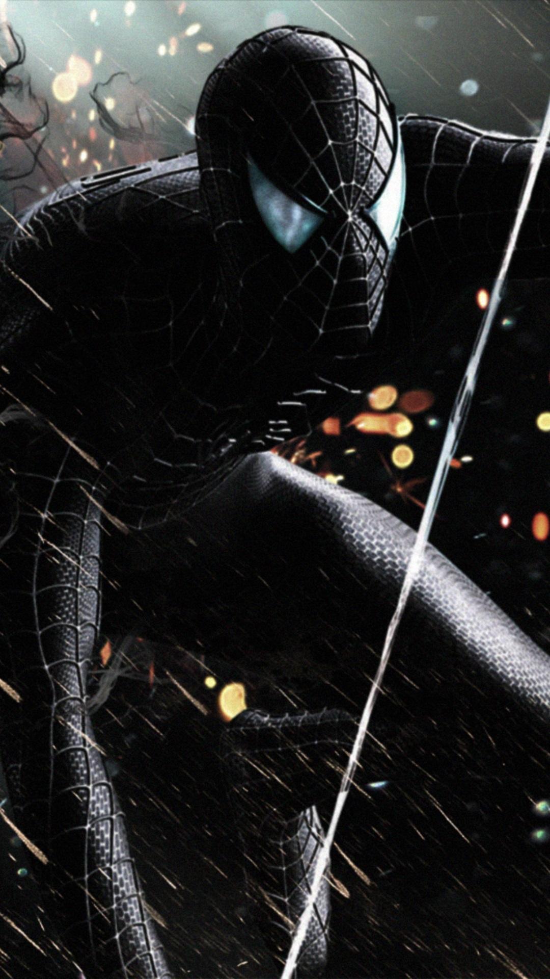 Black Spider Man HD Wallpaper For Android