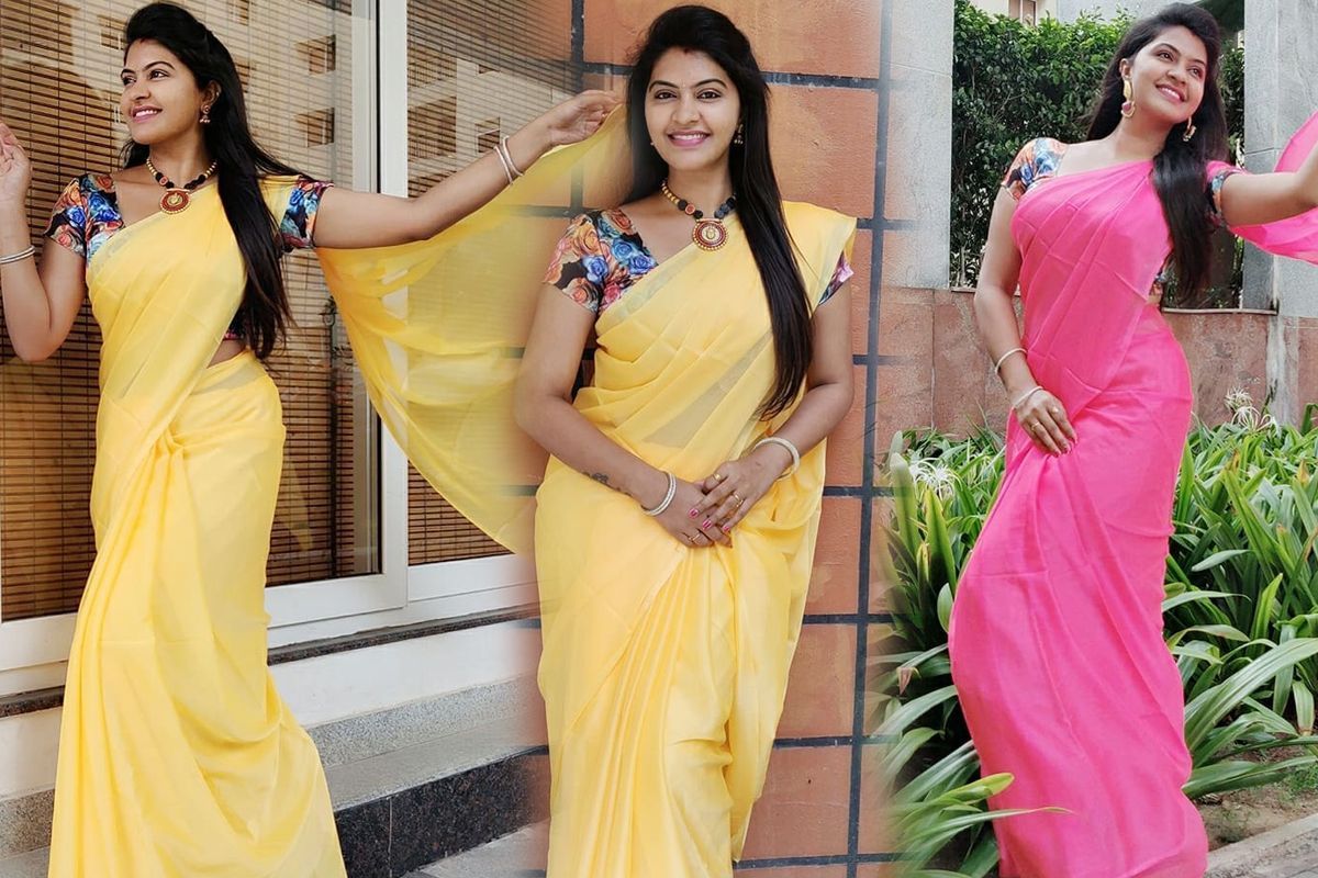 Serial Actress Rachitha Dinesh Beautiful Gorgeous Saree Pics