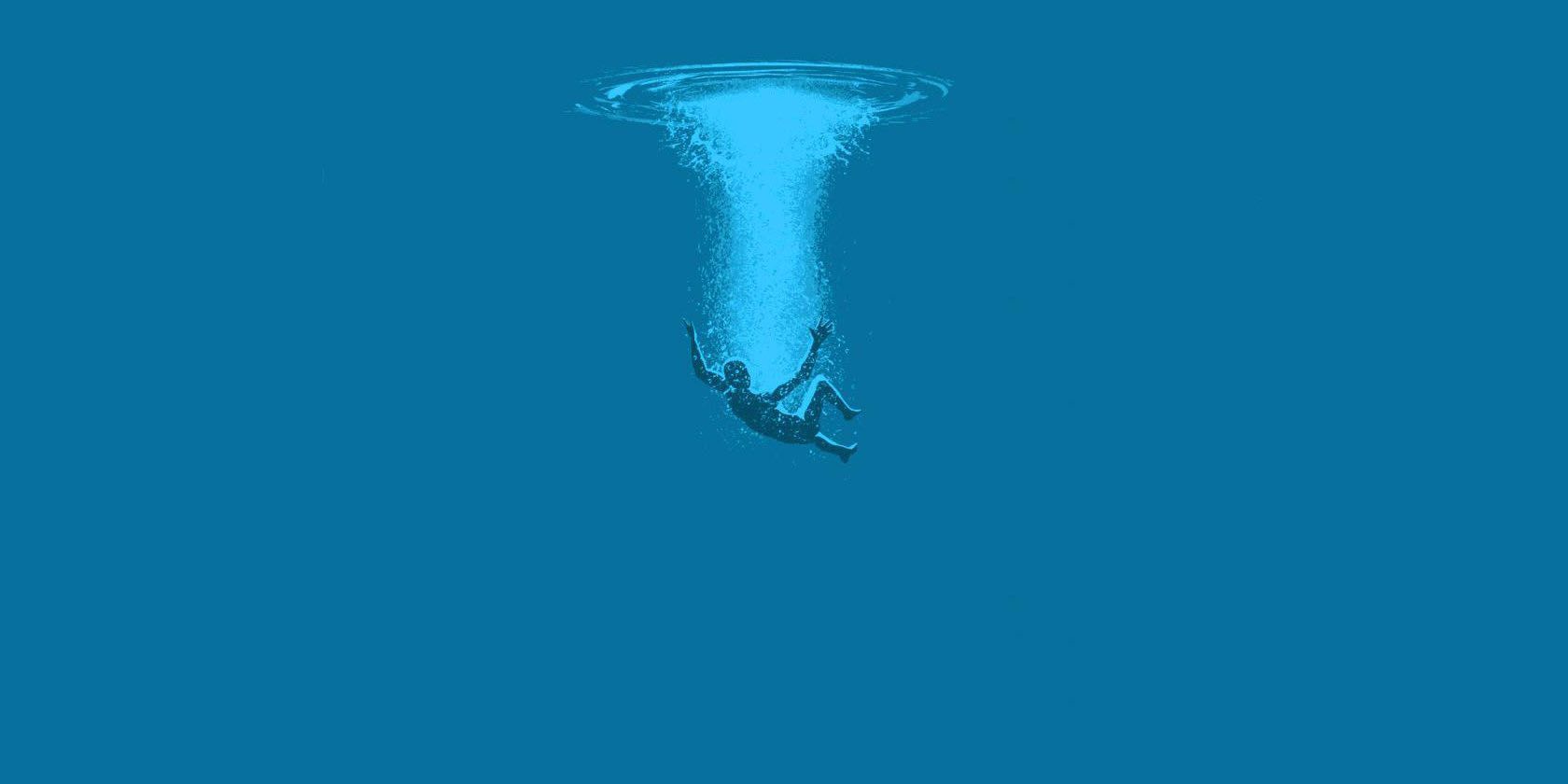 Reasons Why People Fail To Reach Their Goals. Drowning art