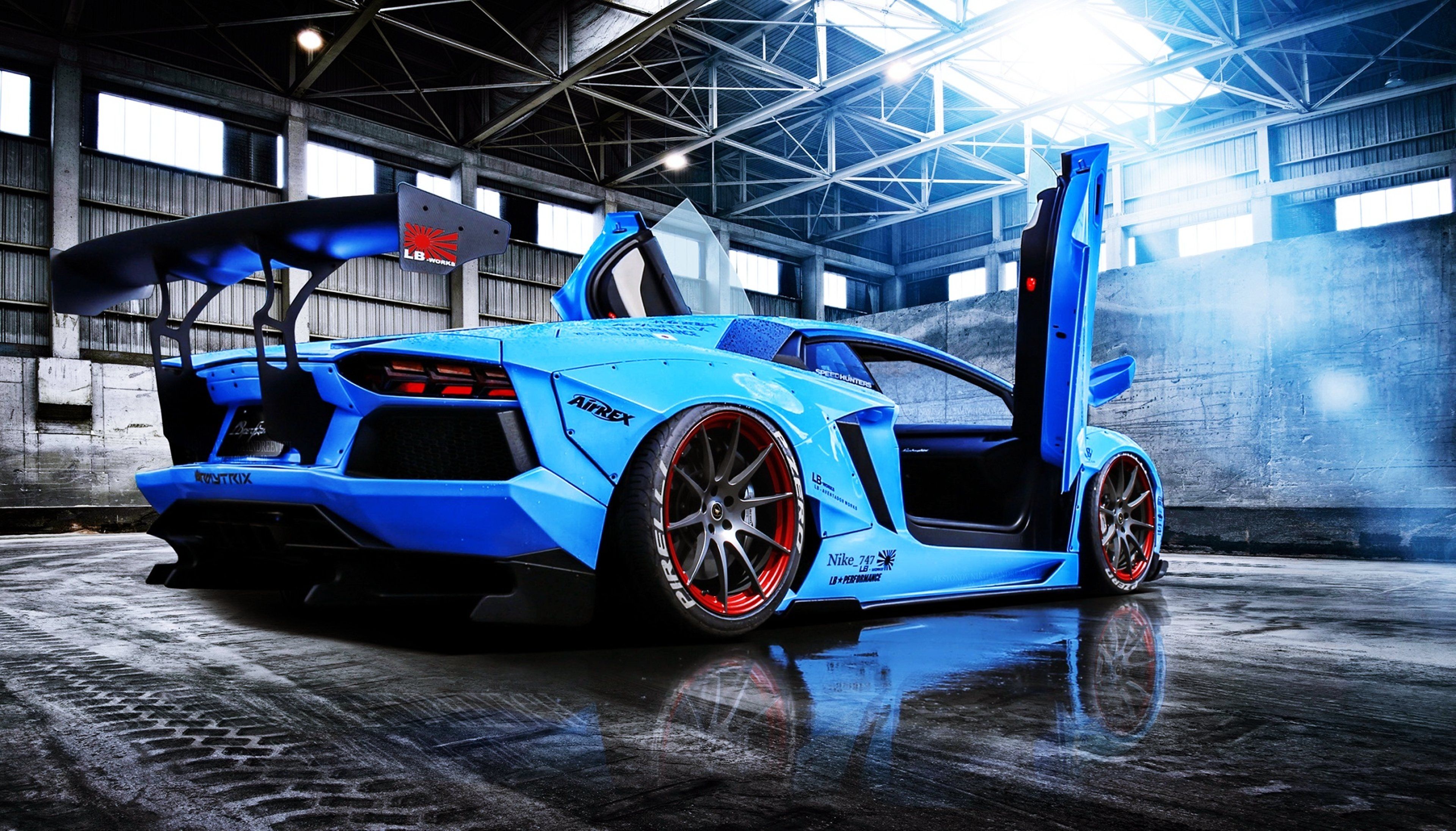 Aventador Beam Blue Cars Doors Lamborghini Liberty LP720 4 Motors