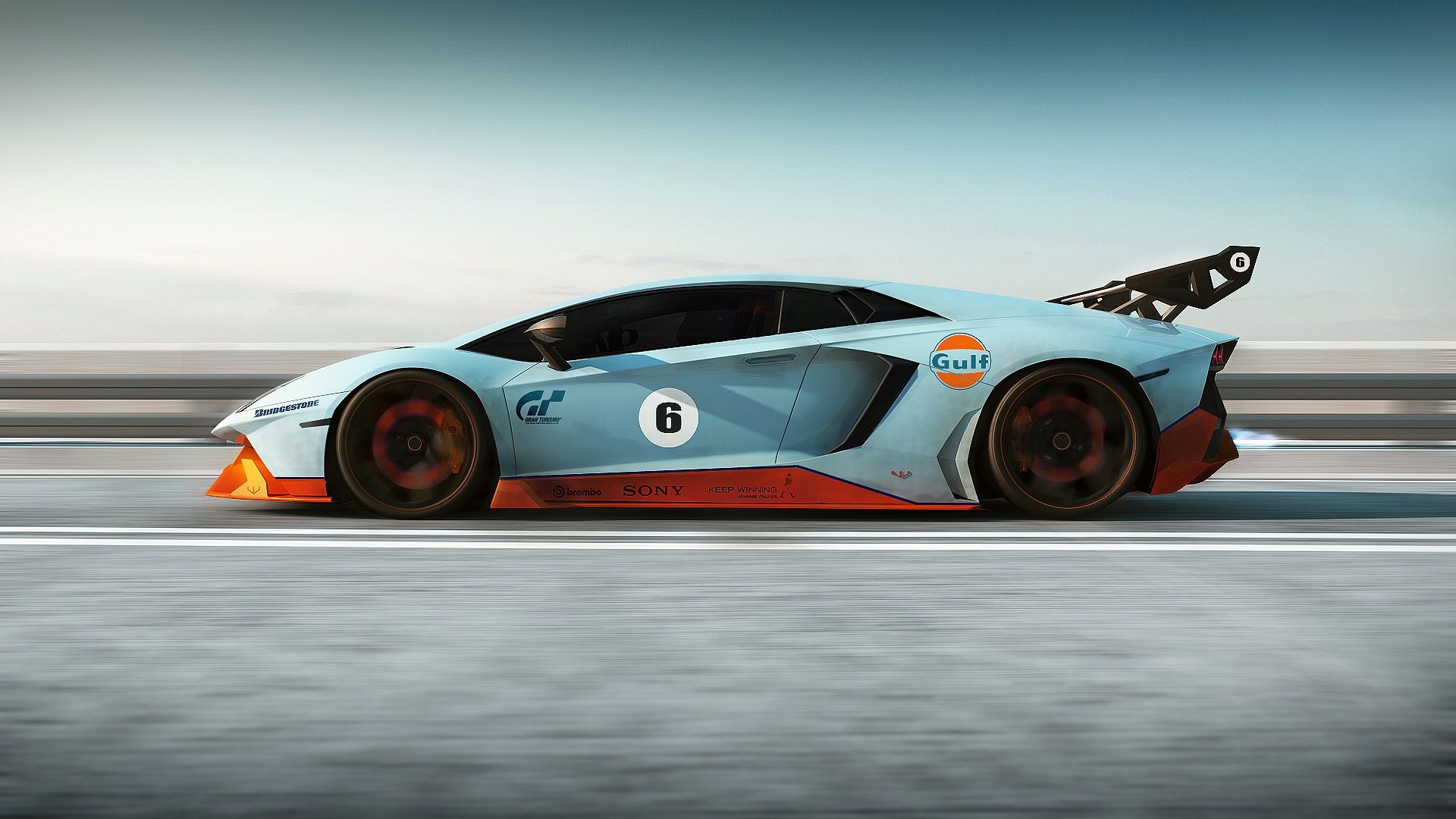 Lamborghini Gulf Edition HD Wallpaper. Background Image