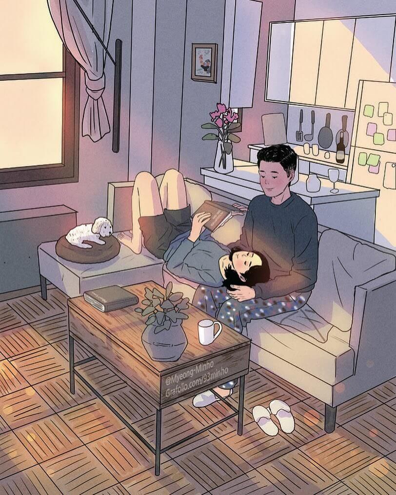 Heart Warming Illustrations Depict The Romantic Moments Of A Happy