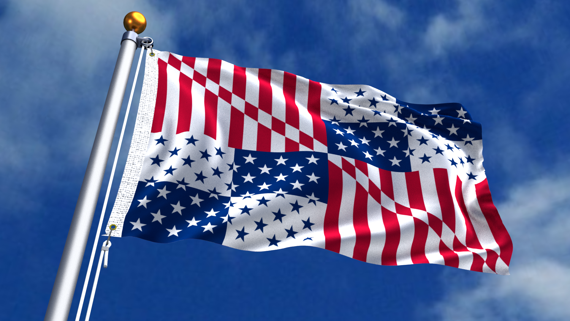 USA flag in the style of Marylandflat image linked in