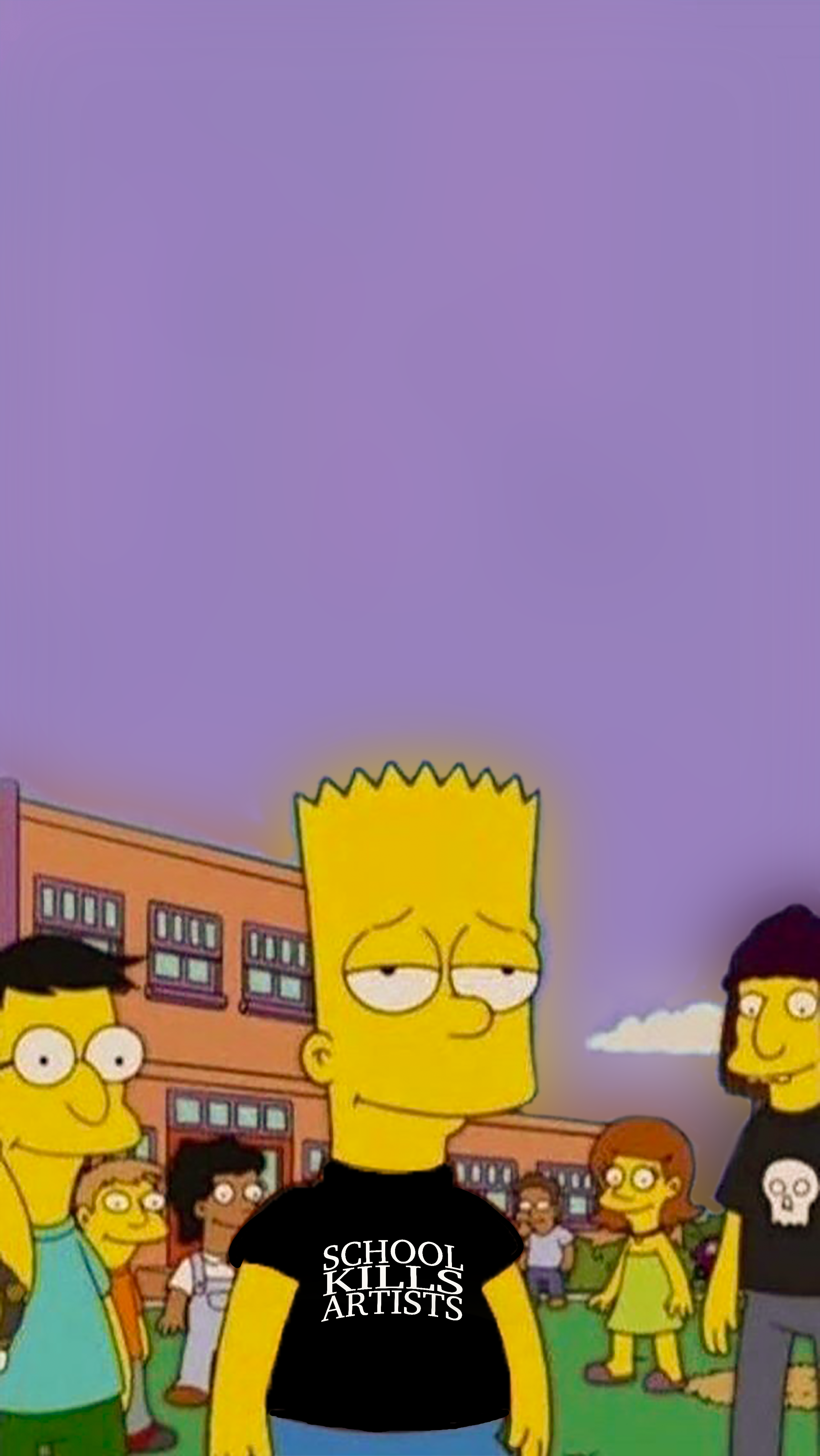 School Kills Artists Bart Simpson. Edgy wallpaper, Hippie