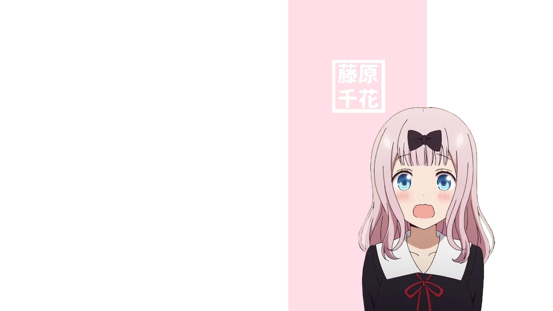 minimalism anime girls blue eyes open mouth simple background
