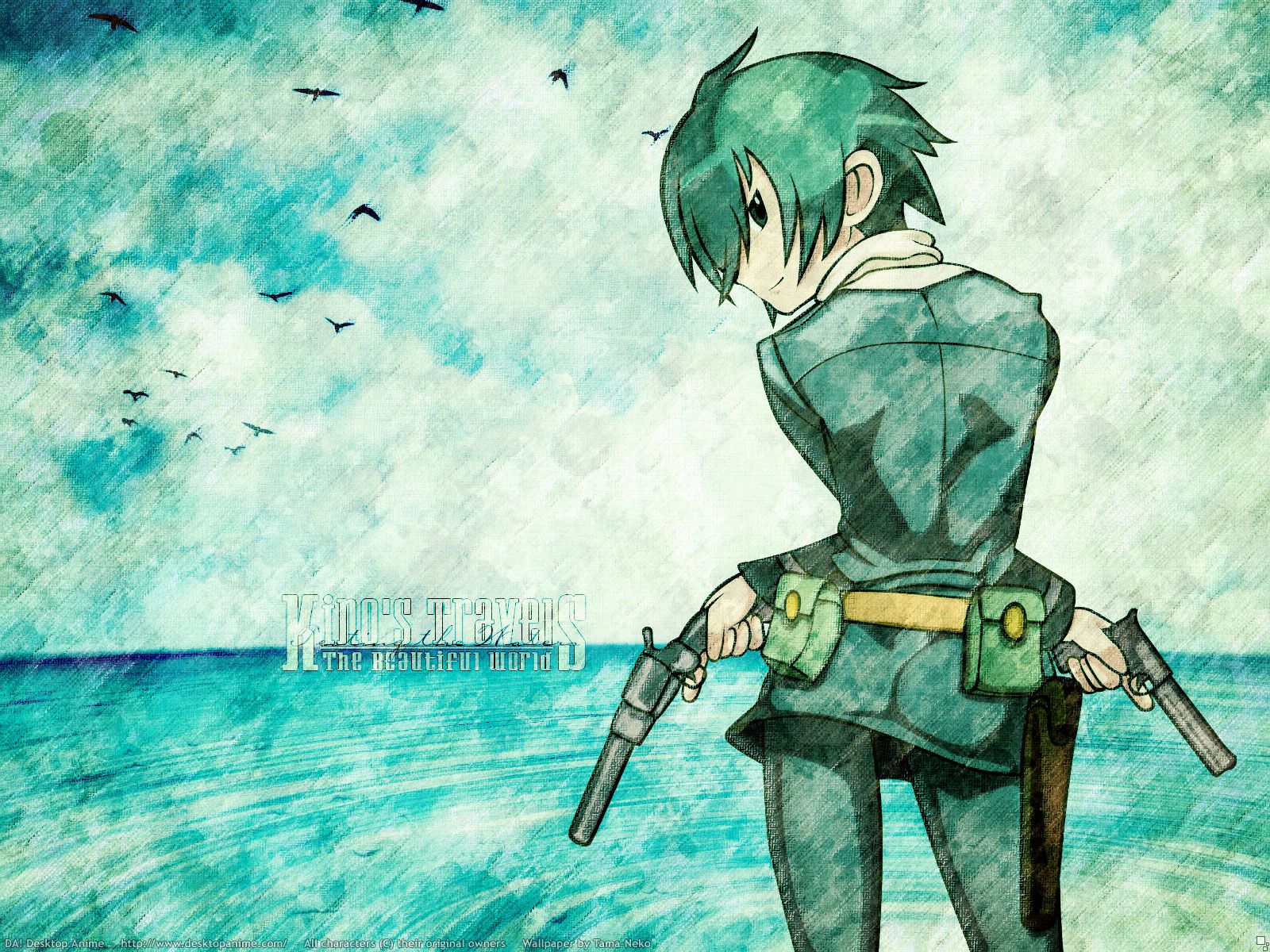 Kino kino no tabi lm7 (op-center) motorcycle tree wallpaper, 1600x1020, 75369