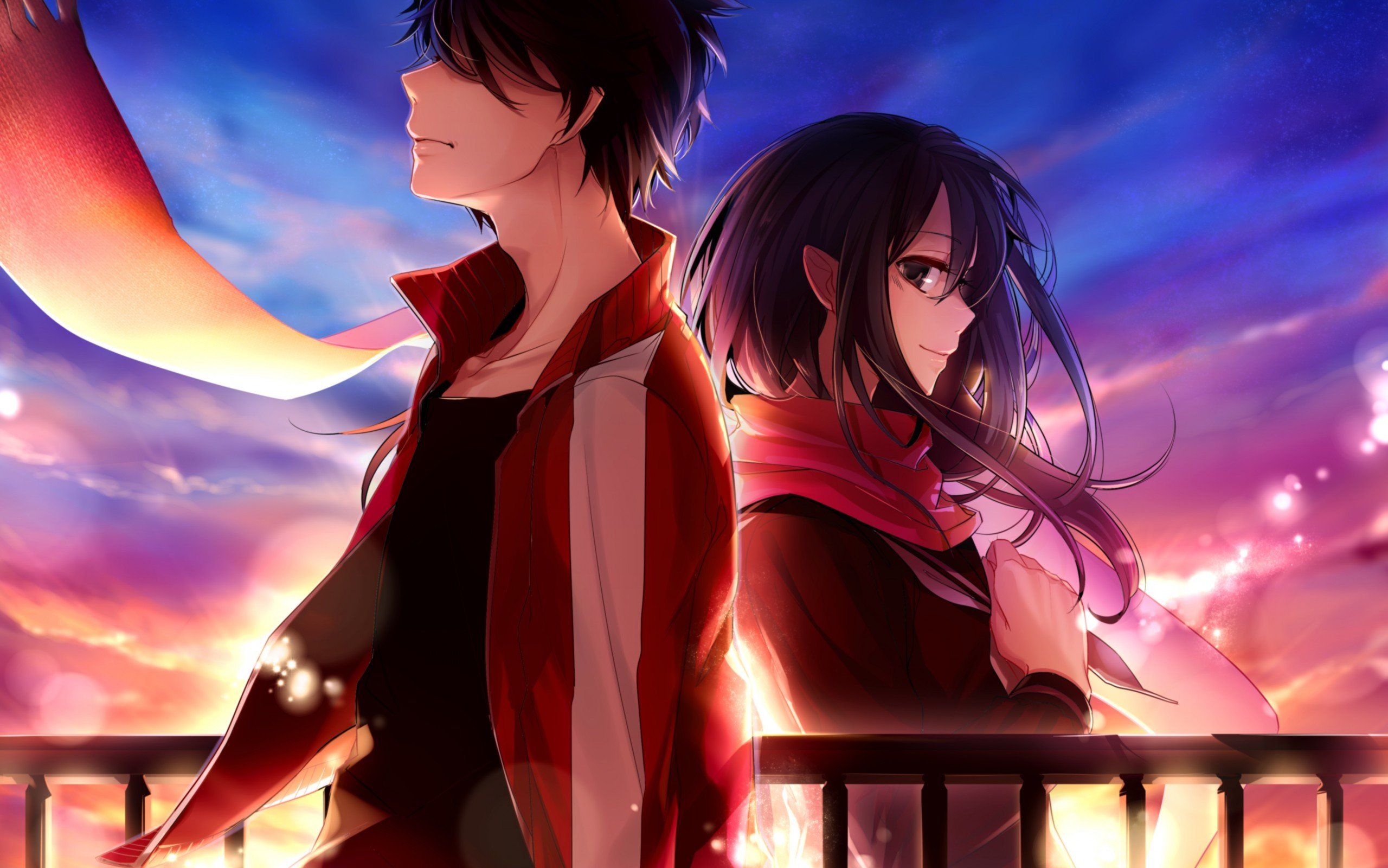 anime, Boy, Girl, Sunset Wallpapers HD / Desktop and Mobile