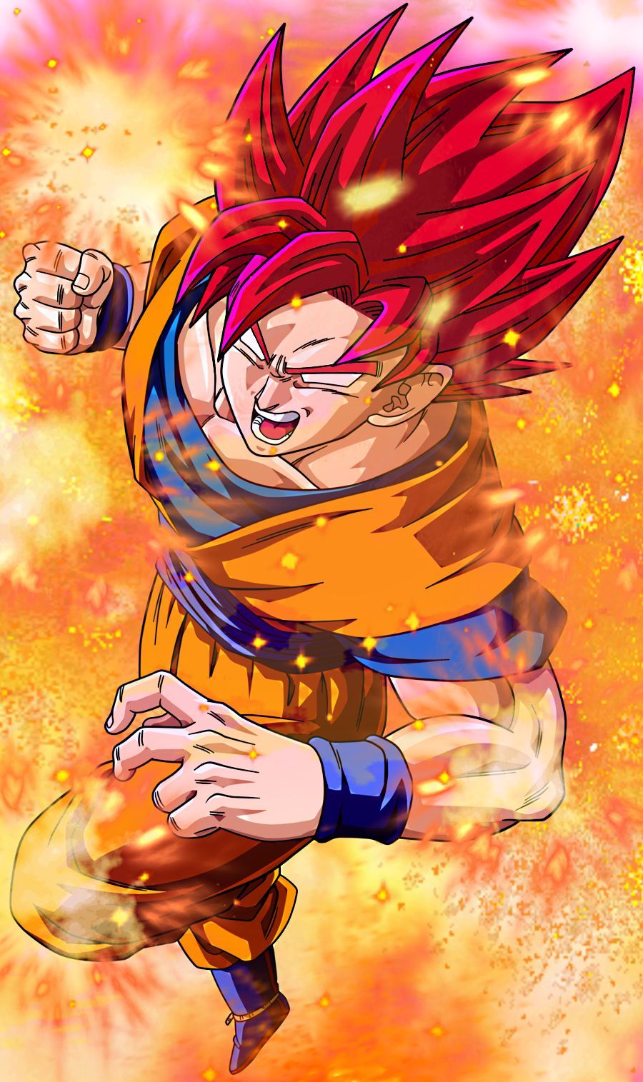 Super Sayian Goku GOD. Dragon ball, Anime dragon ball, Dragon