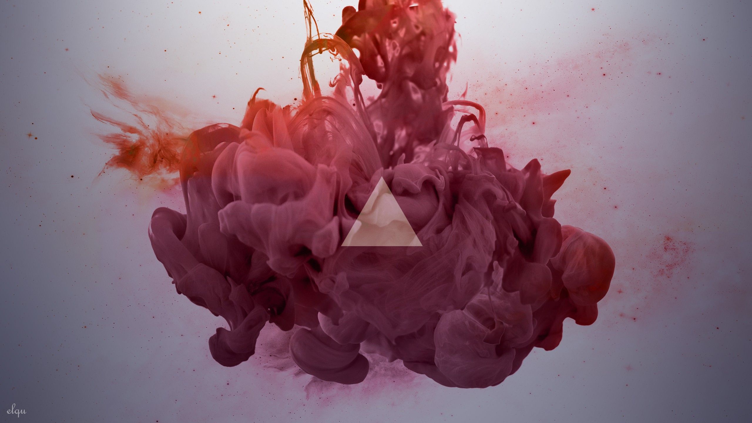 abstract, Smoke, Geometry, Ink, Triangles Wallpaper HD / Desktop