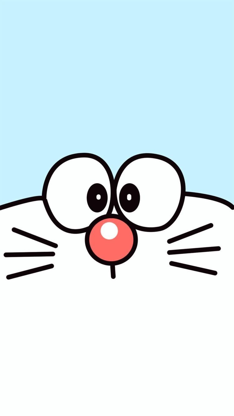 Doraemon, blue background, simple background, HD phone wallpaper | Peakpx