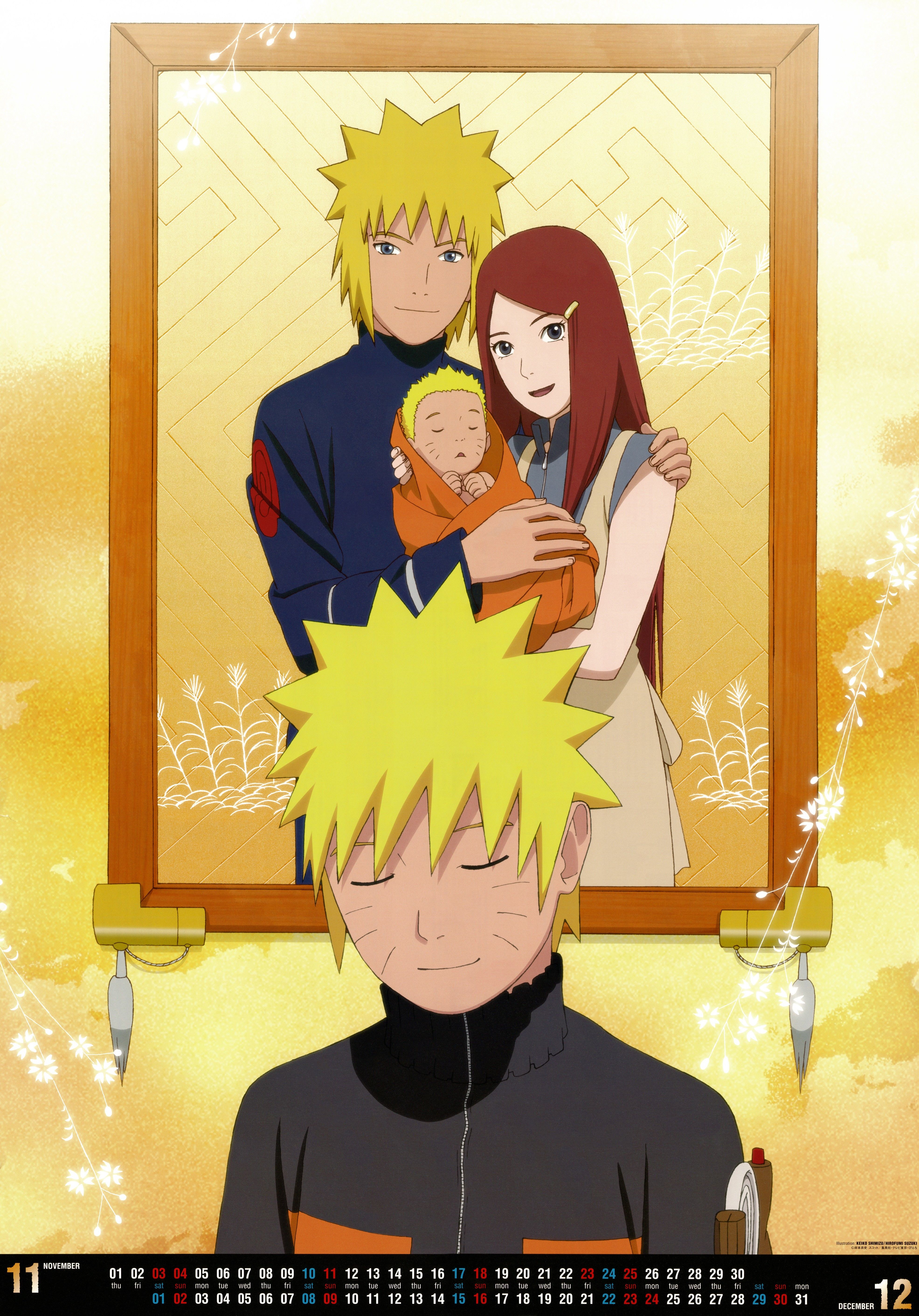 Naruto: Shippuden calendar Minato Namikaze Uzumaki Kushina Uzumaki