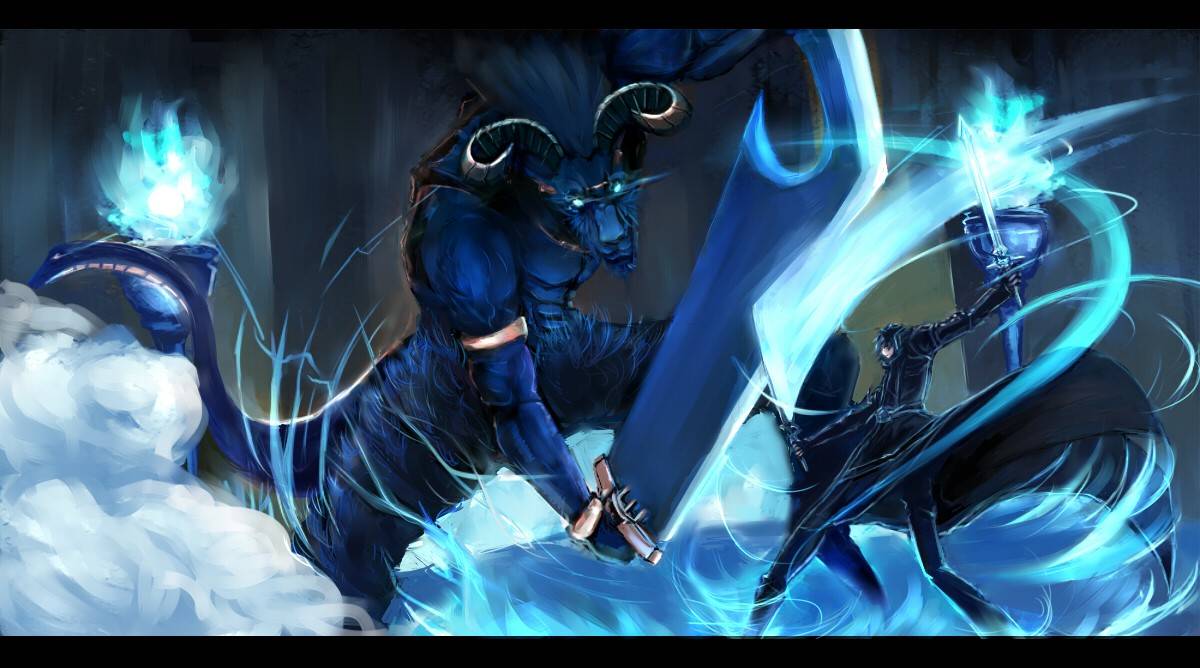 Sword Art Online Vs Gleam Eyes Wallpaper
