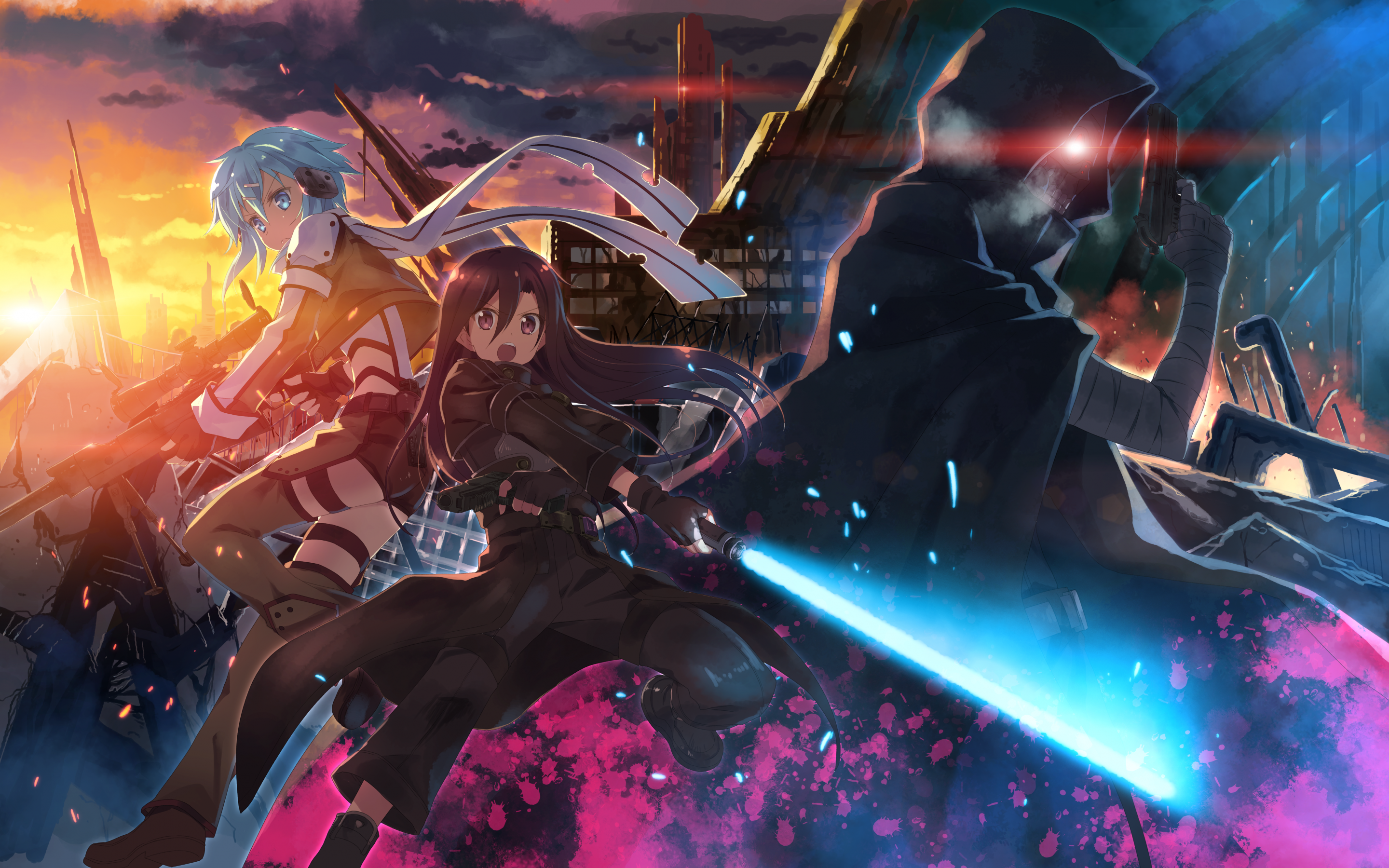 Download 2880x1800 Sword Art Online Shinon, Kirigaya Kazuto