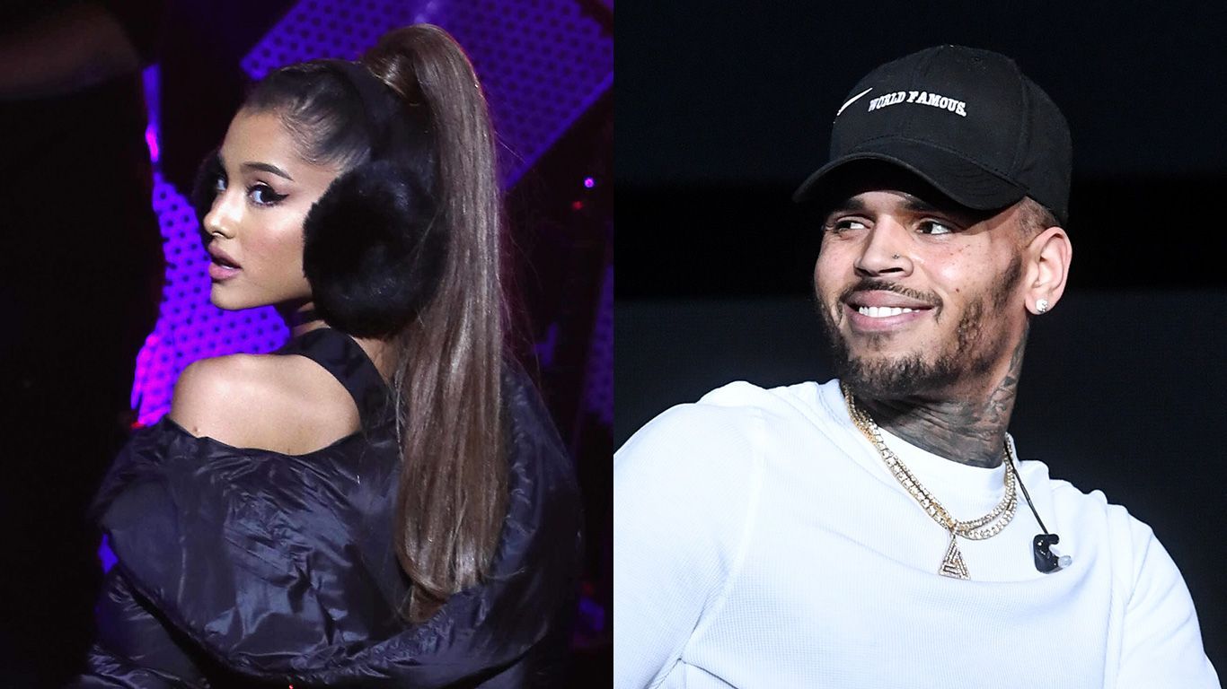 Fans Reckon Chris Brown Cartoonized A Picture Of Ariana