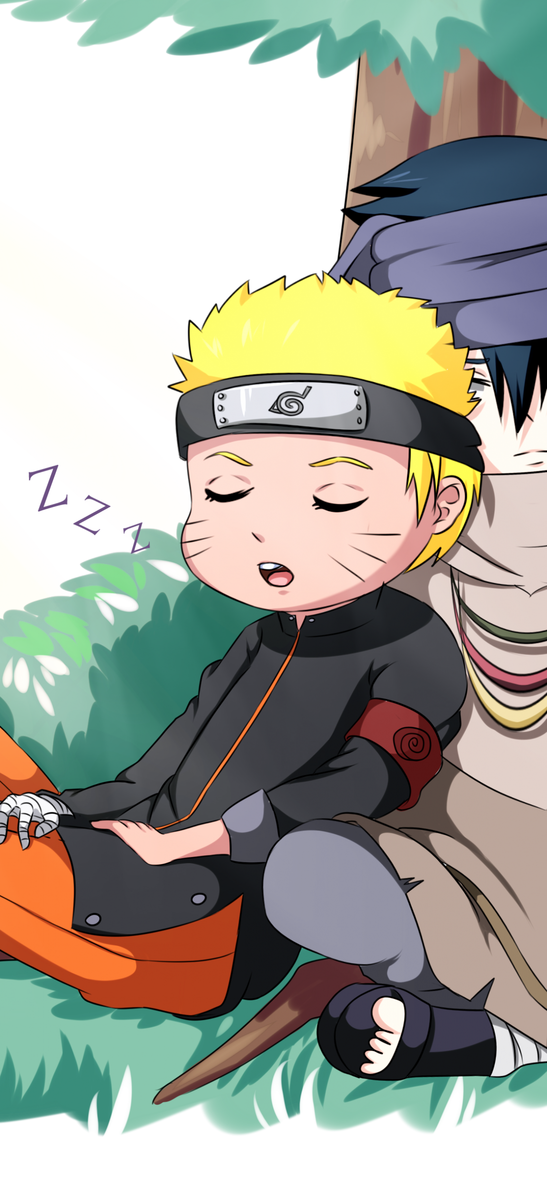 Uchiha Sasuke, Uzumaki Naruto, Cute, Chibi, Friends Naruto