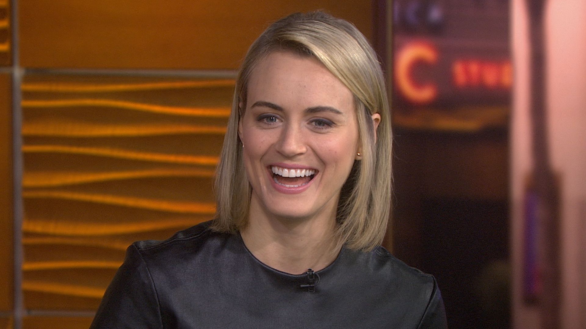 Taylor Schilling talks prosthetics, playtime in 'Overnight'