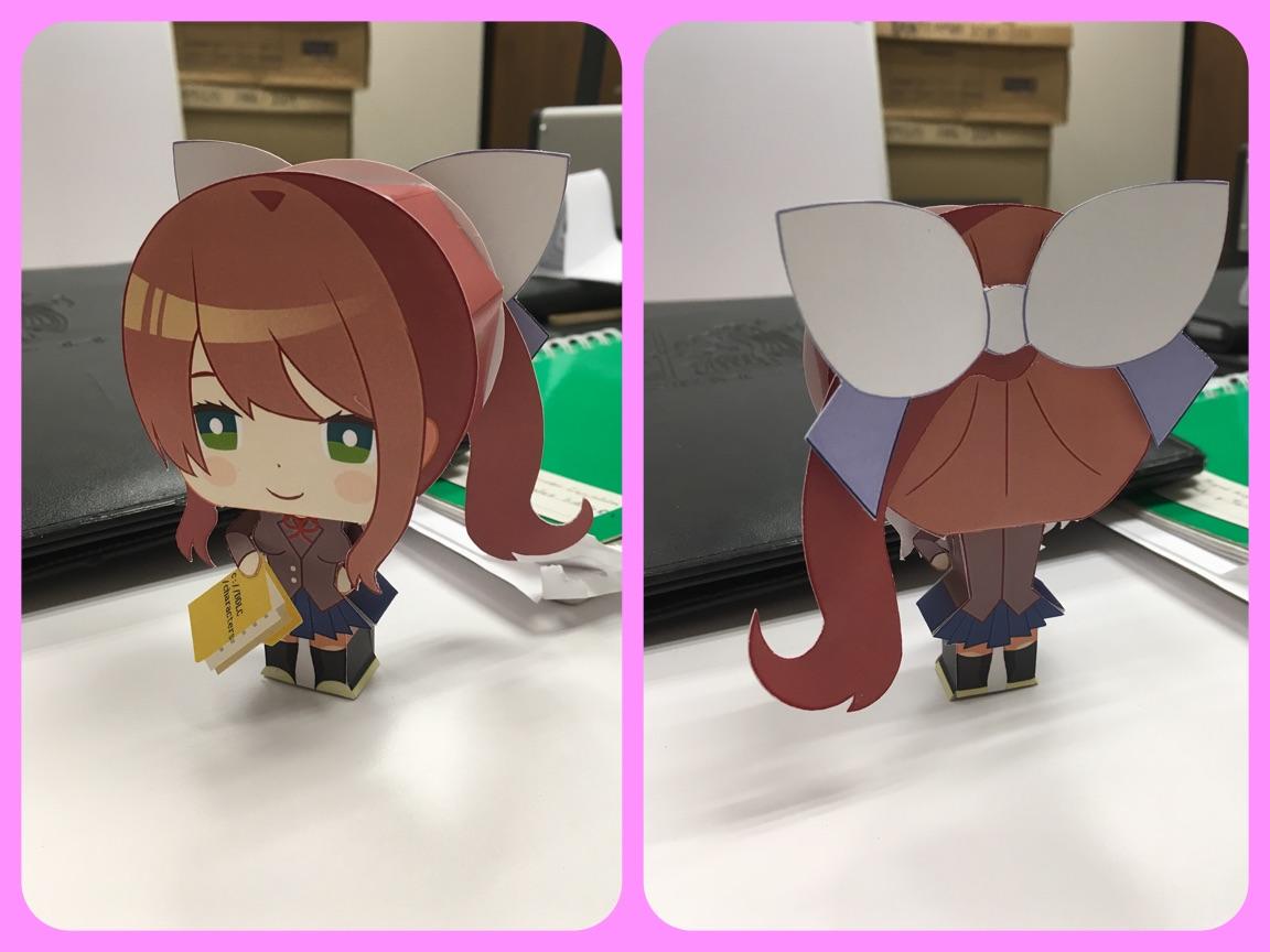 Monika Chibi Papercraft for the in comments