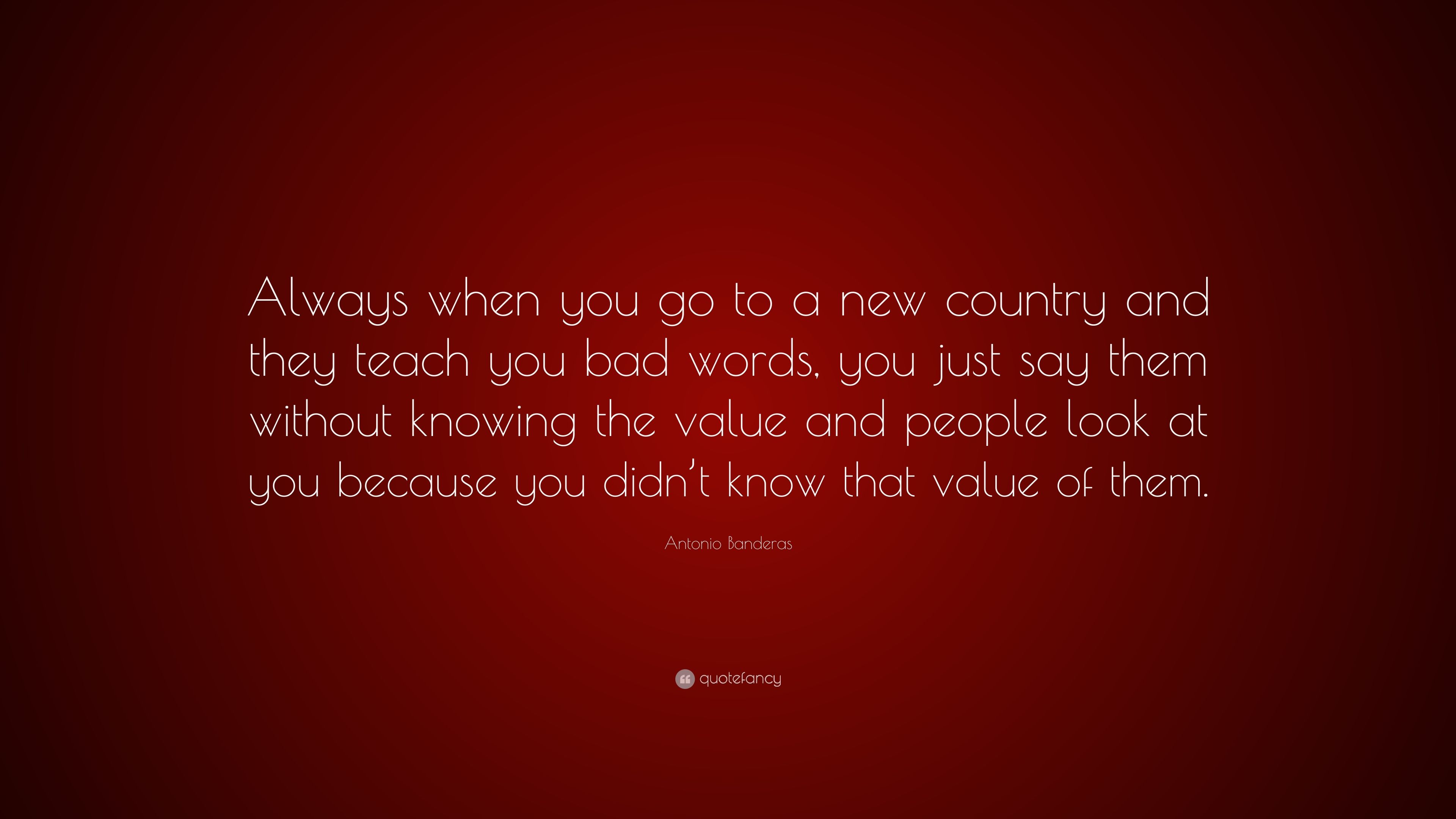Antonio Banderas Quote: “Always when you go to a new country