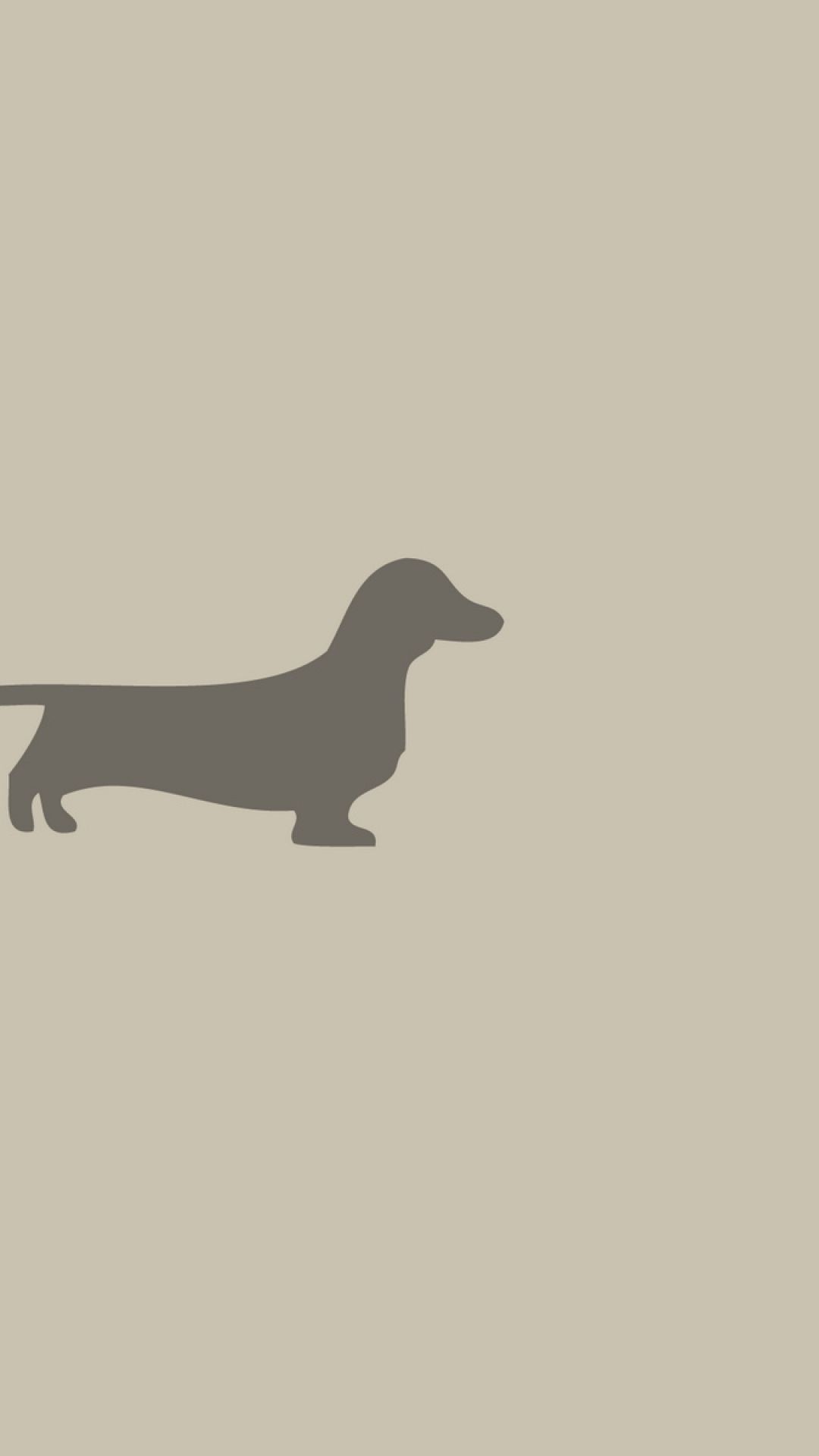 Dog. 9 Animals Minimalistic Wallpaper for iPhone
