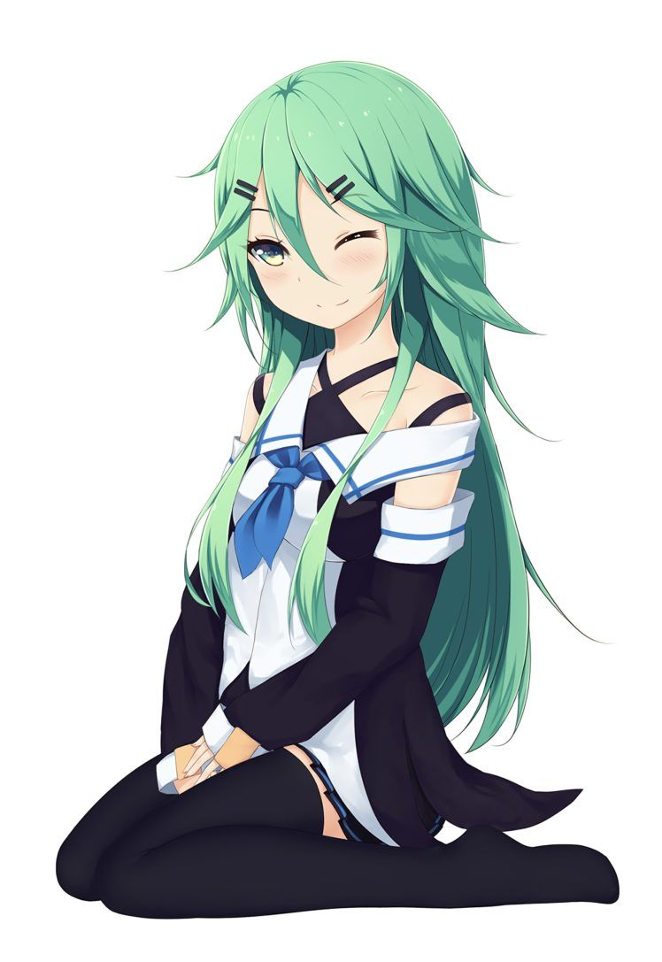 Anime Girl With Green Hair And Green Eyes