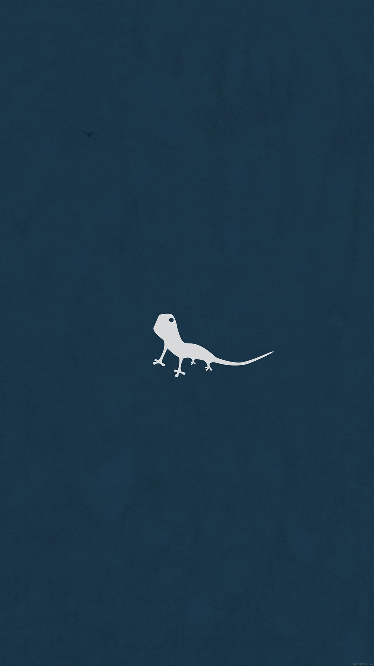 Lizard Blue Animal Minimal Simple Art