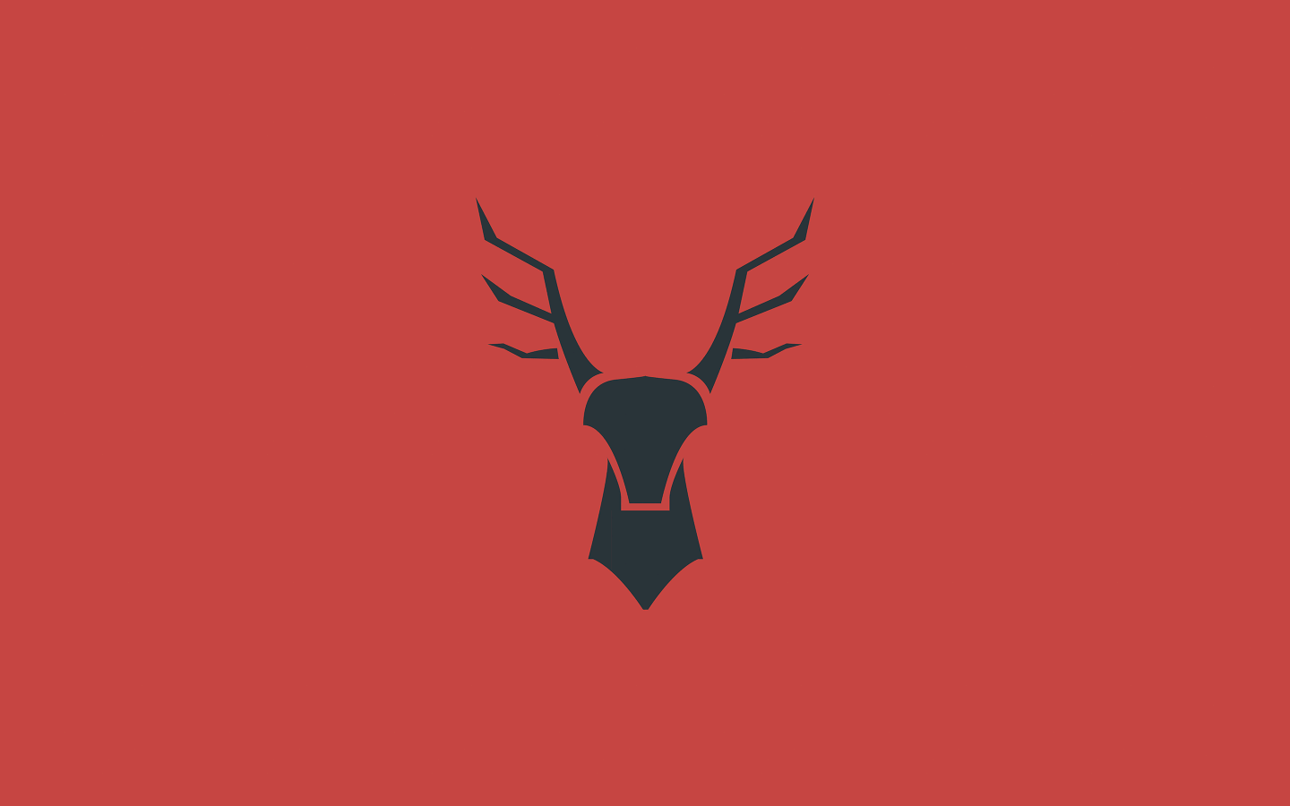 Minimal Deer Illustration Desktop Wallpaper