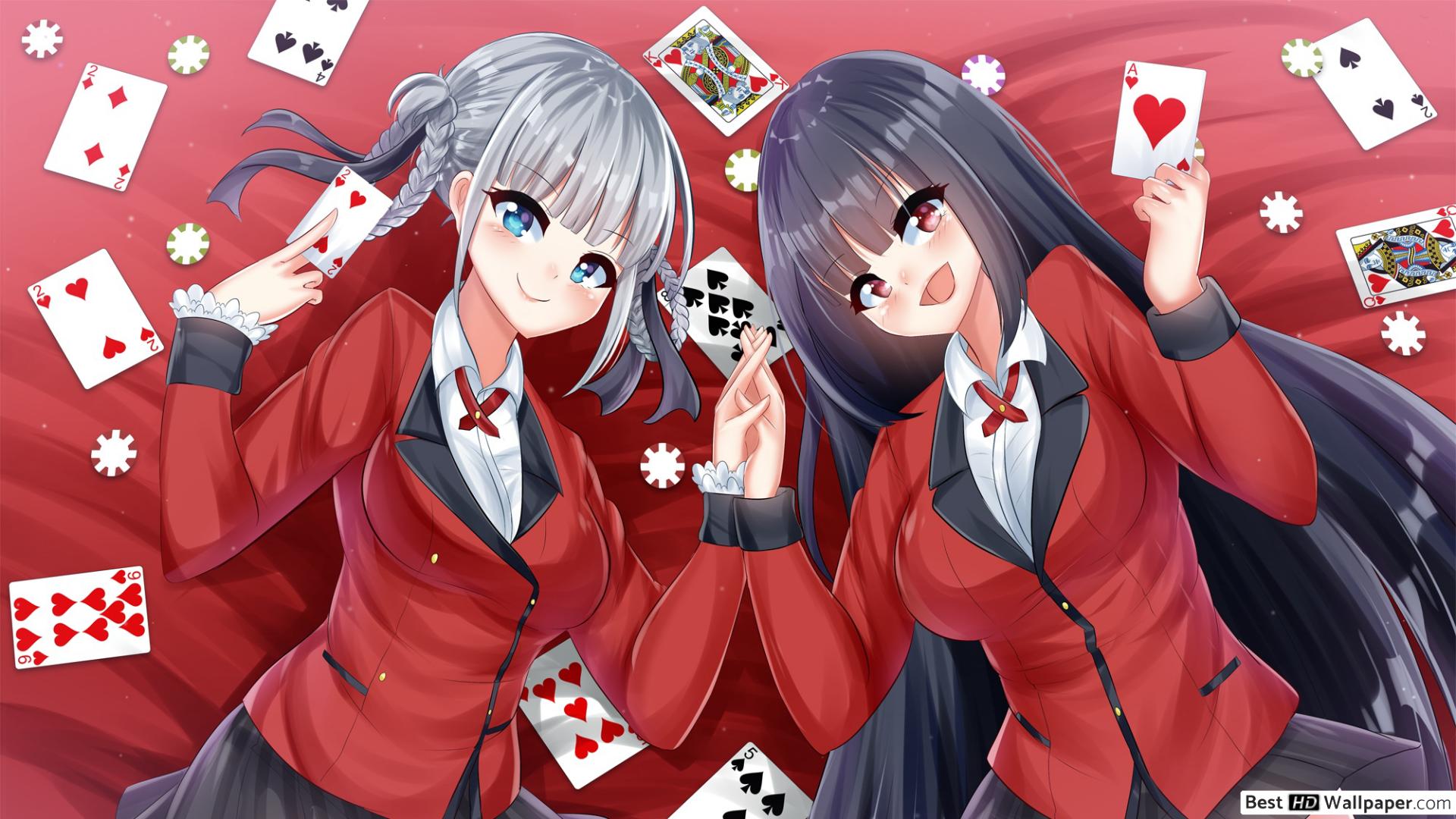 Compulsive Gambler, Kakegurui Momobami & Yumeko Jabami HD wallpaper download