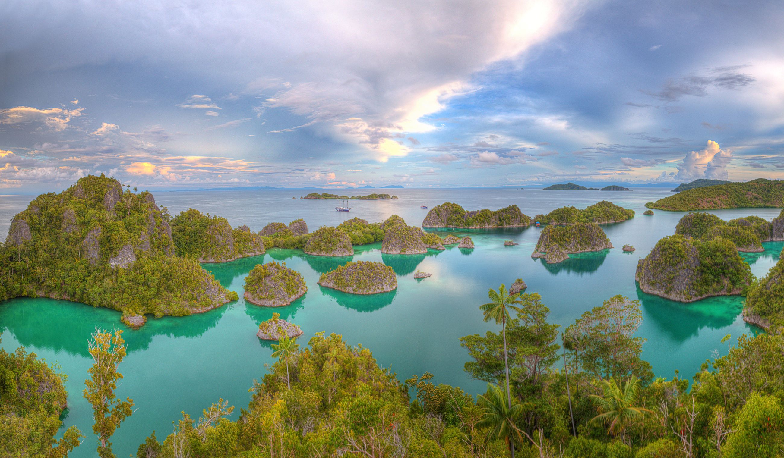 Photos Indonesia Besir West Papua Sea Crag Nature Sky 2600x1520
