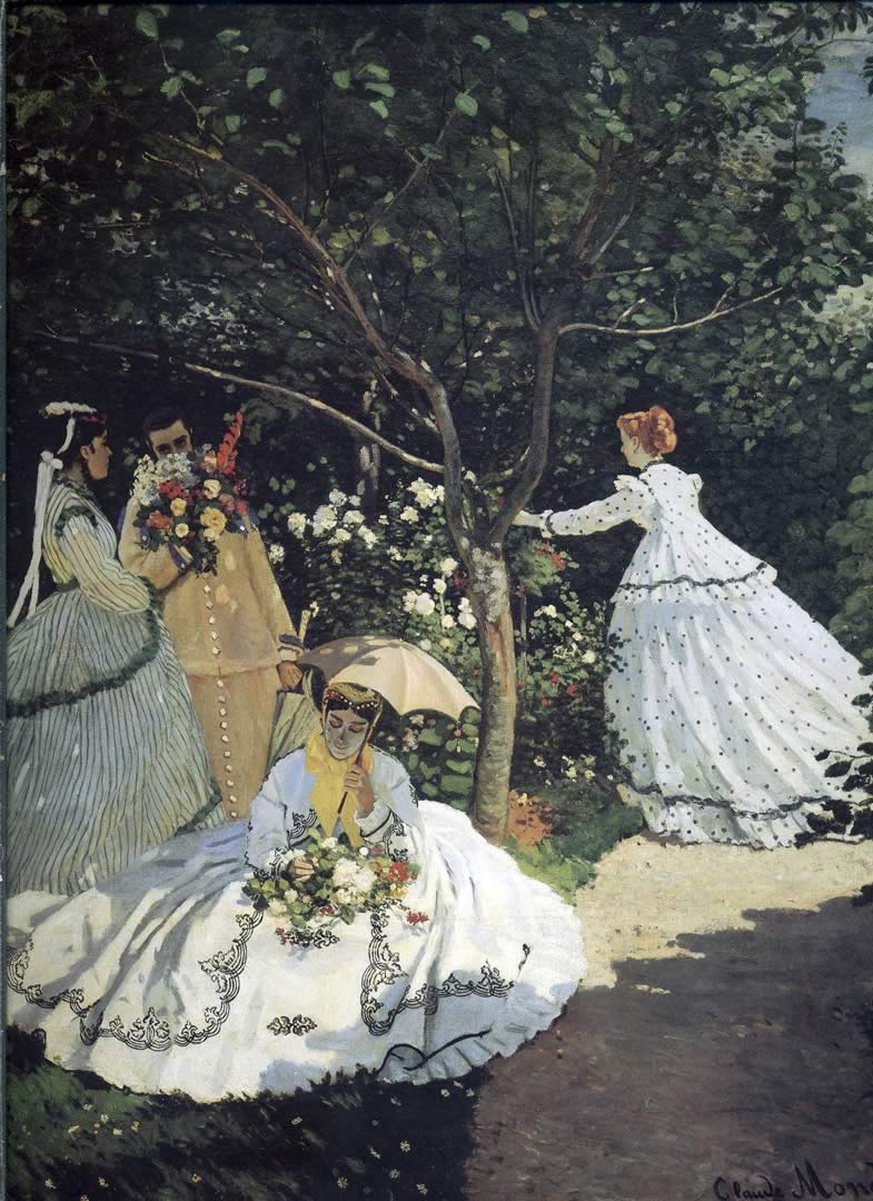 Women In The Garden Monet Wallpaper Image