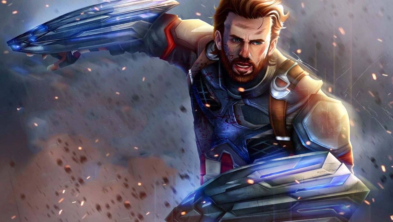 Captain America In Avengers Infinity War Artwork Laptop