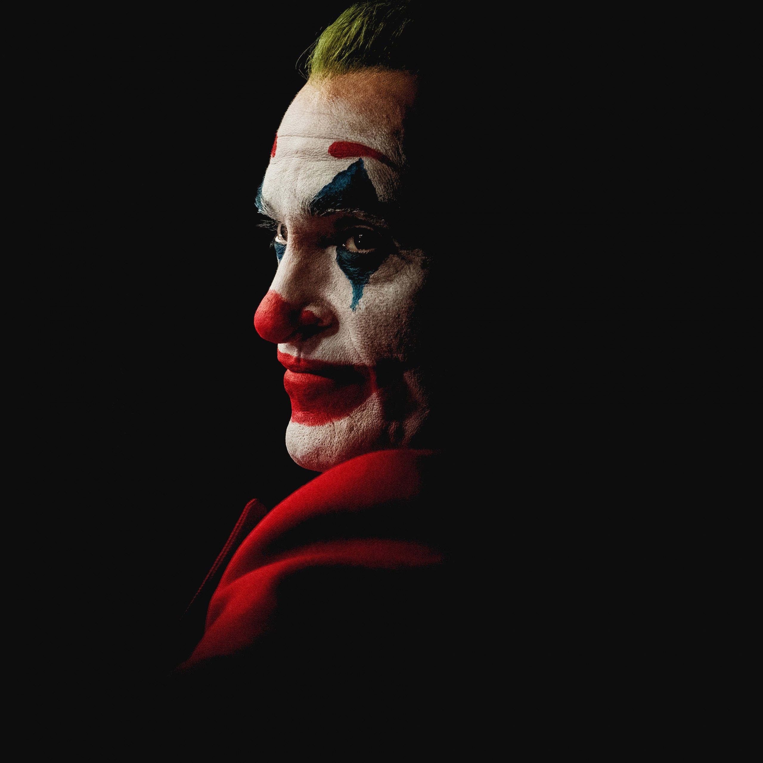 Wallpaper Joker, Joaquin Phoenix, 2019, Black background, 4K, 8K