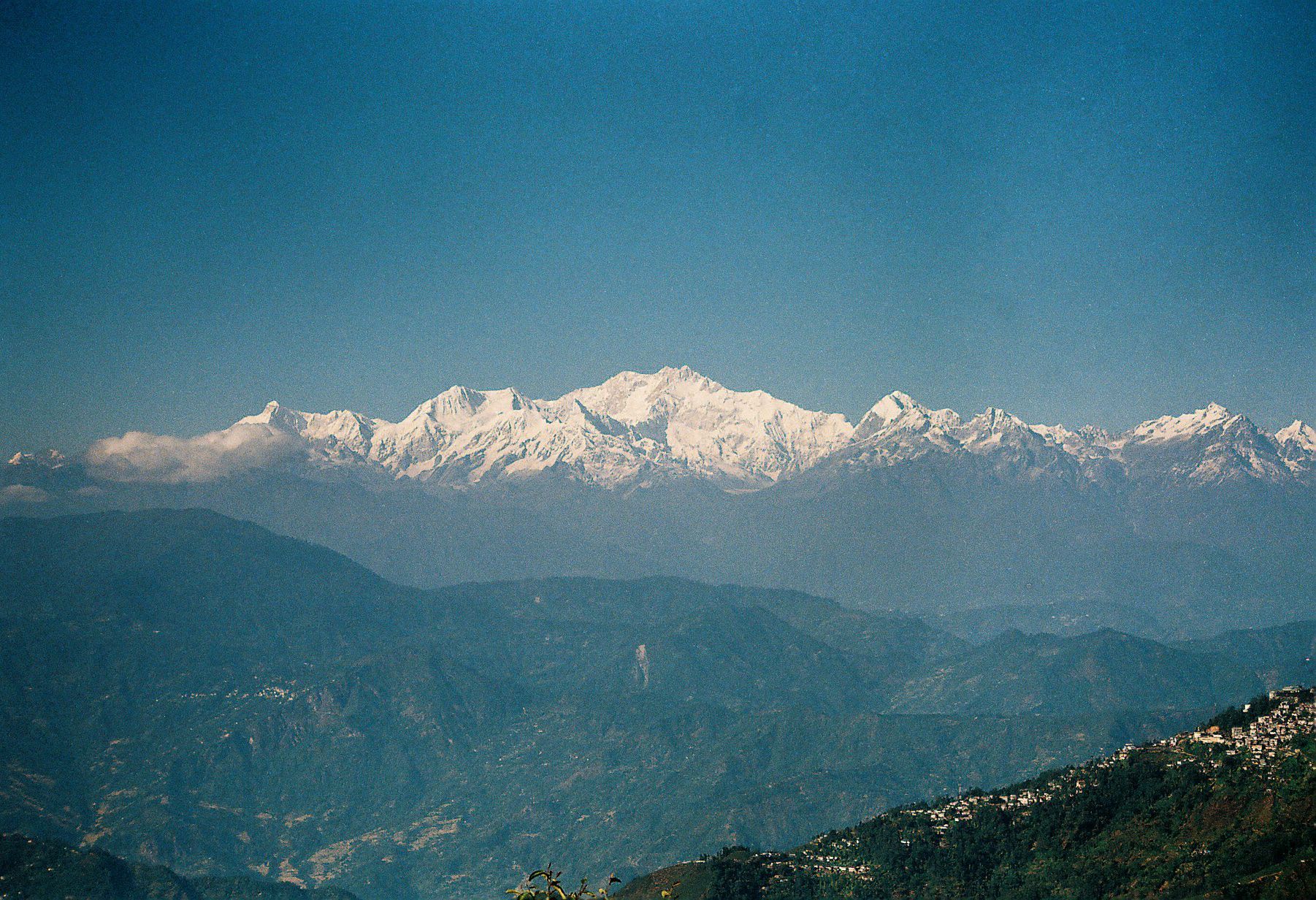 Kanchenjunga as seen from Darjeeling India. Cool places to visit