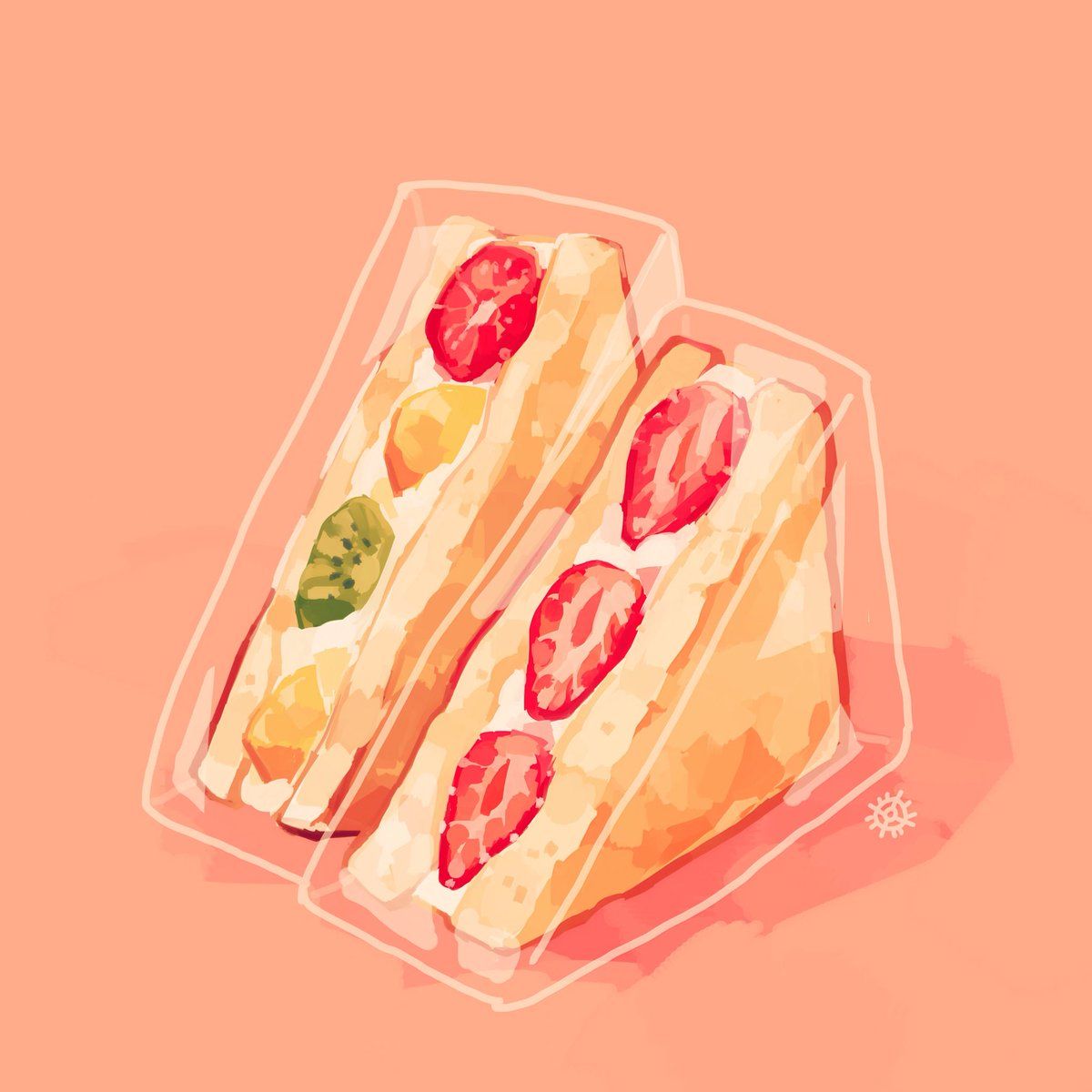 reii ♜ on. Food illustrations, Food painting, Watercolor