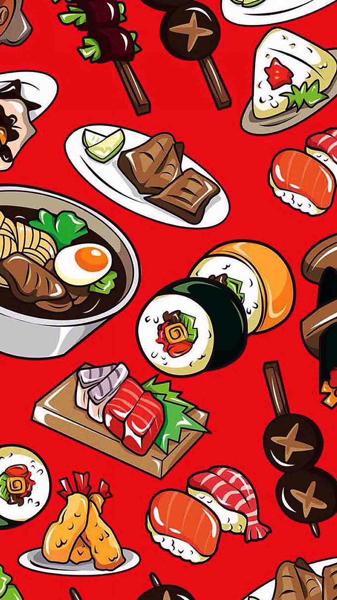 Anime background wallpaper image by Cáo Mặc Áo on FOOD. Sushi
