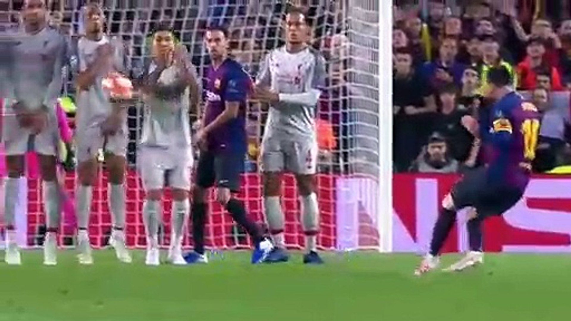 Lionel Messi Amazing Freekick Goal vs Liverpool 2019
