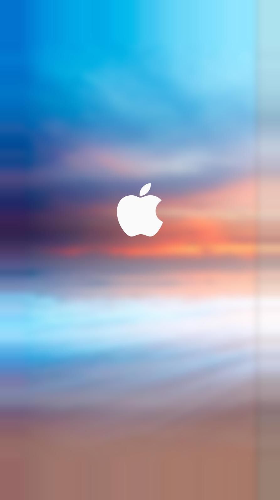 Apple Logo Splash Parallax Turquoise iPhone 7 and iPhone 7 Plus HD