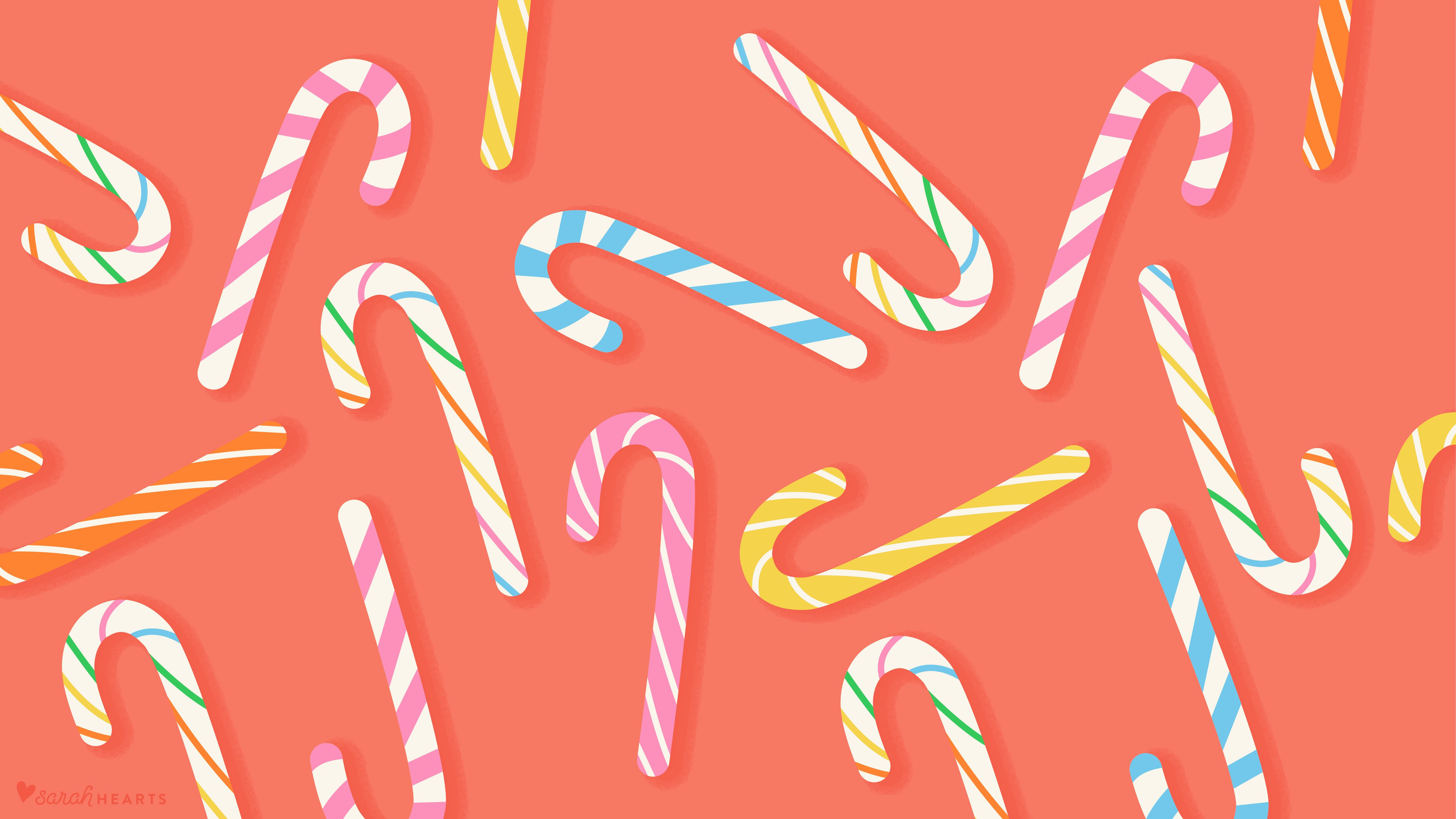 Cute Candy Canes Wallpapers - Wallpaper Cave