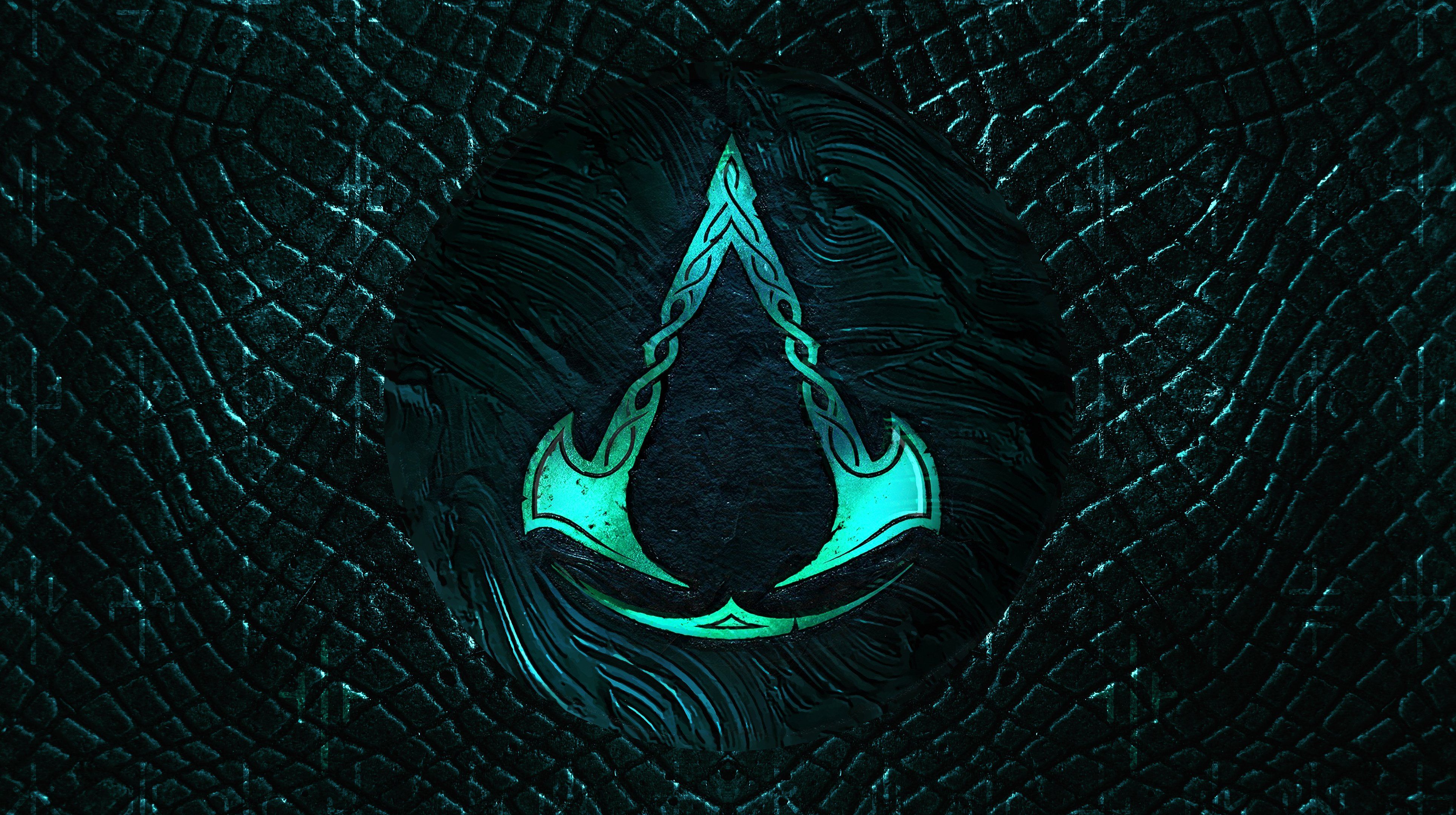 Assassin's Creed Valhalla 4K Logo Wallpaper SyanArt Station
