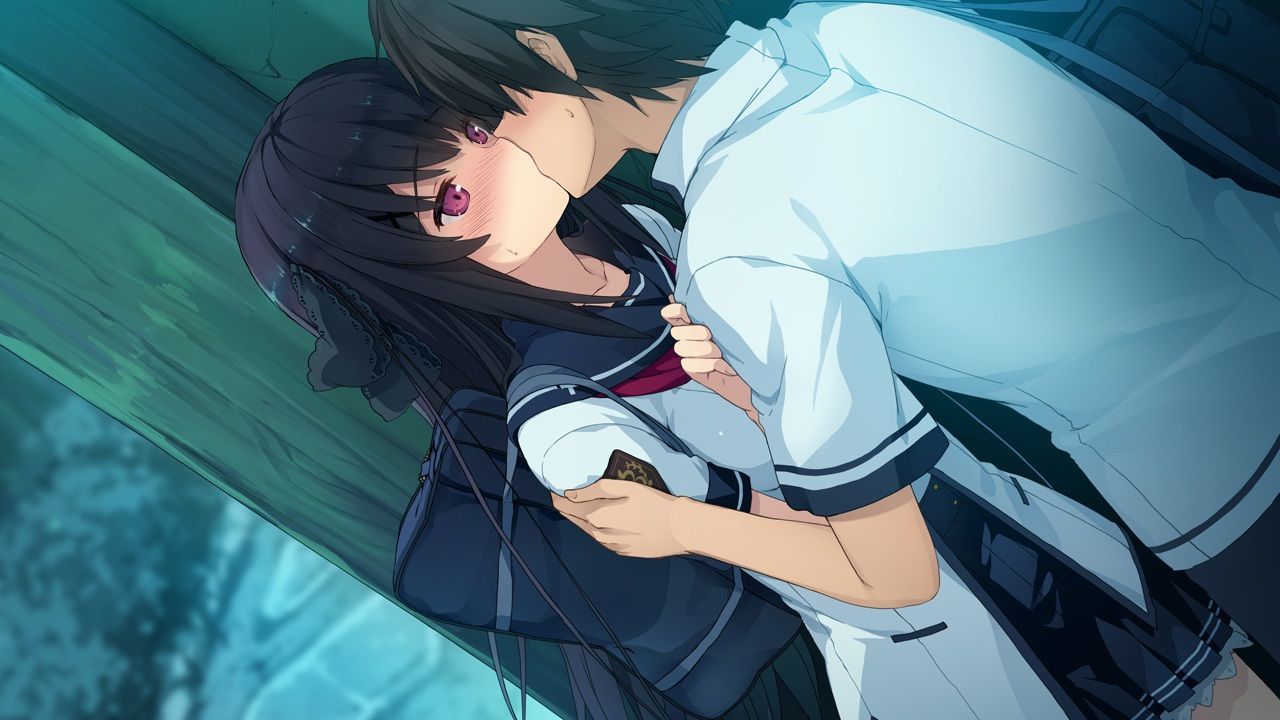 ao no kanata no four rhythm black hair blush game cg kiss night