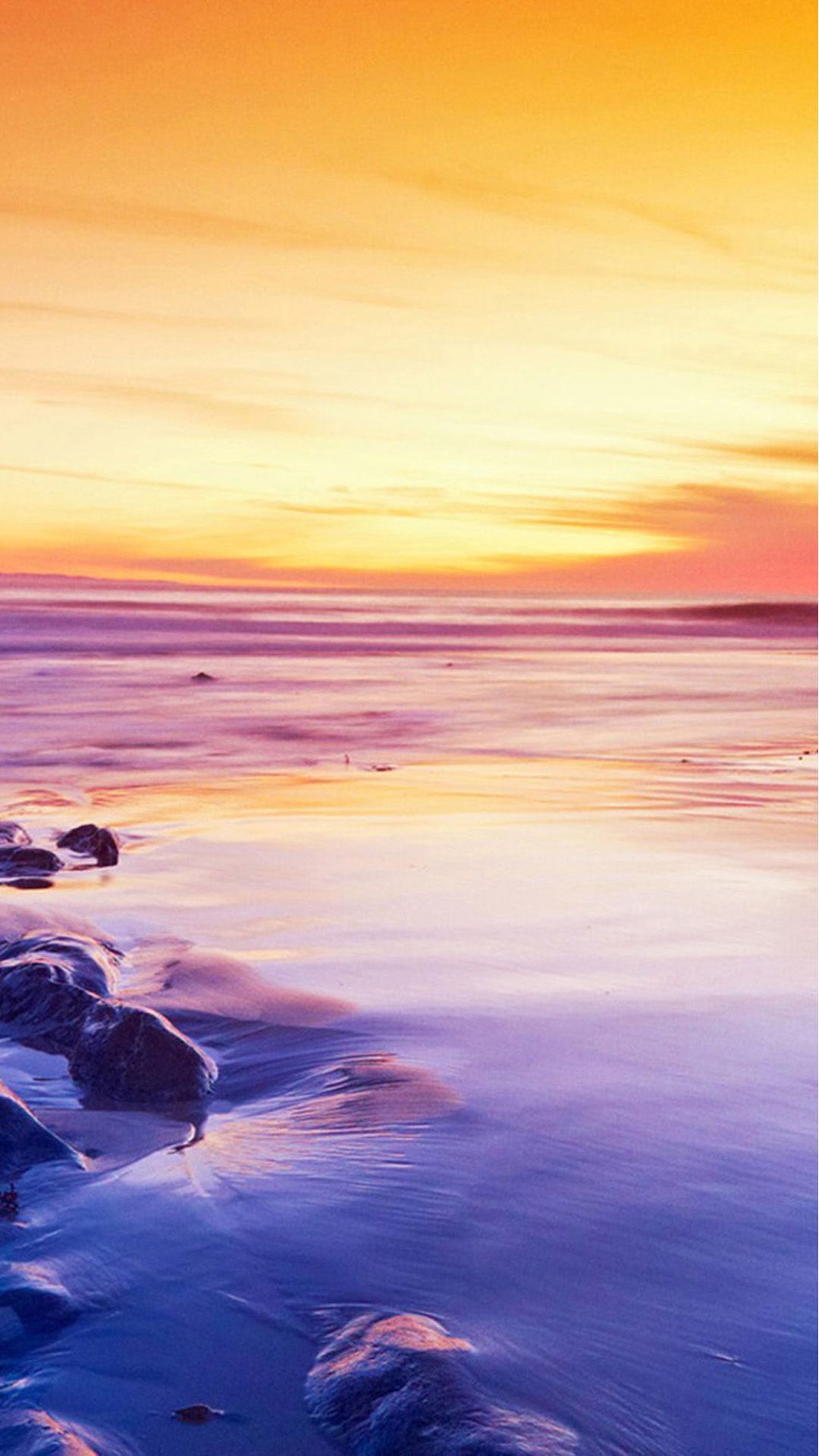 Sunset Beach Sea Android wallpaper HD wallpaper