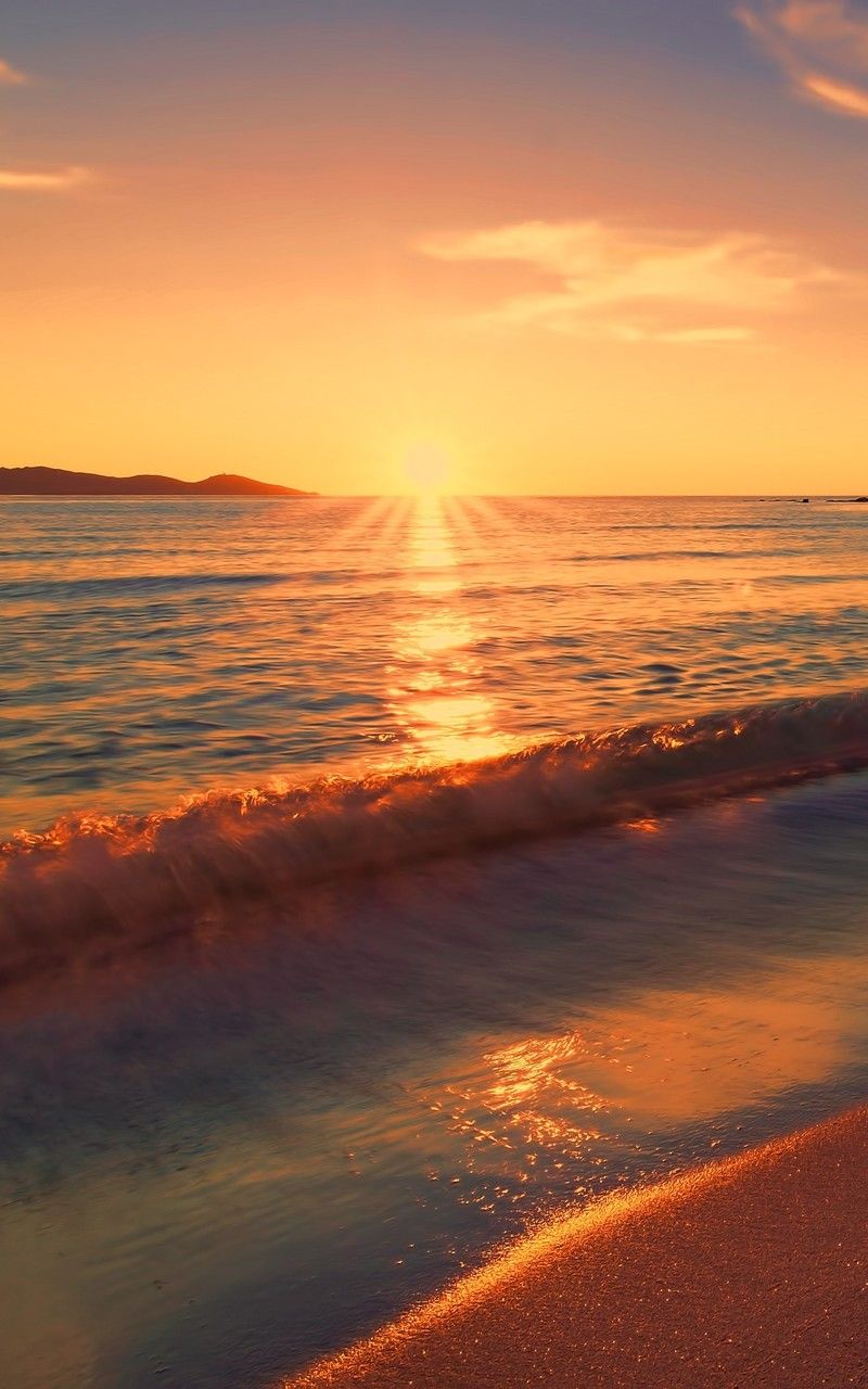 Sea Sunset Beach Sunlight Long Exposure 4k Nexus 7