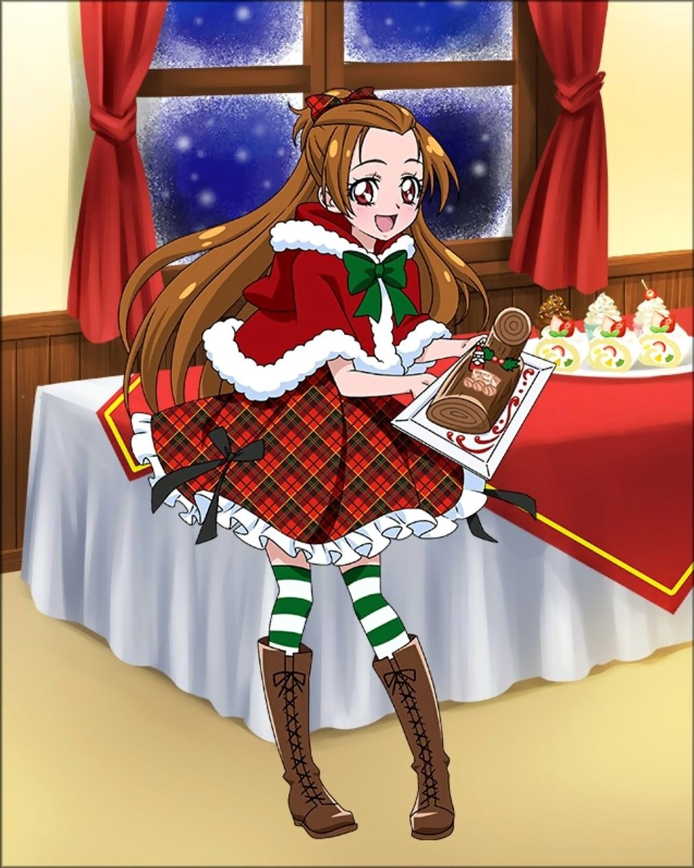 Glitter Force Doki Doki Merry Christmas Custom Wallpaper