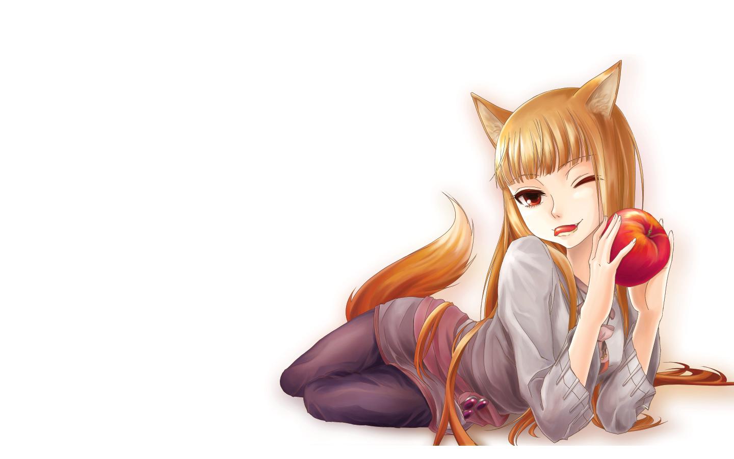 Tails Spice and Wolf long hair animal ears Holo The Wise Wolf