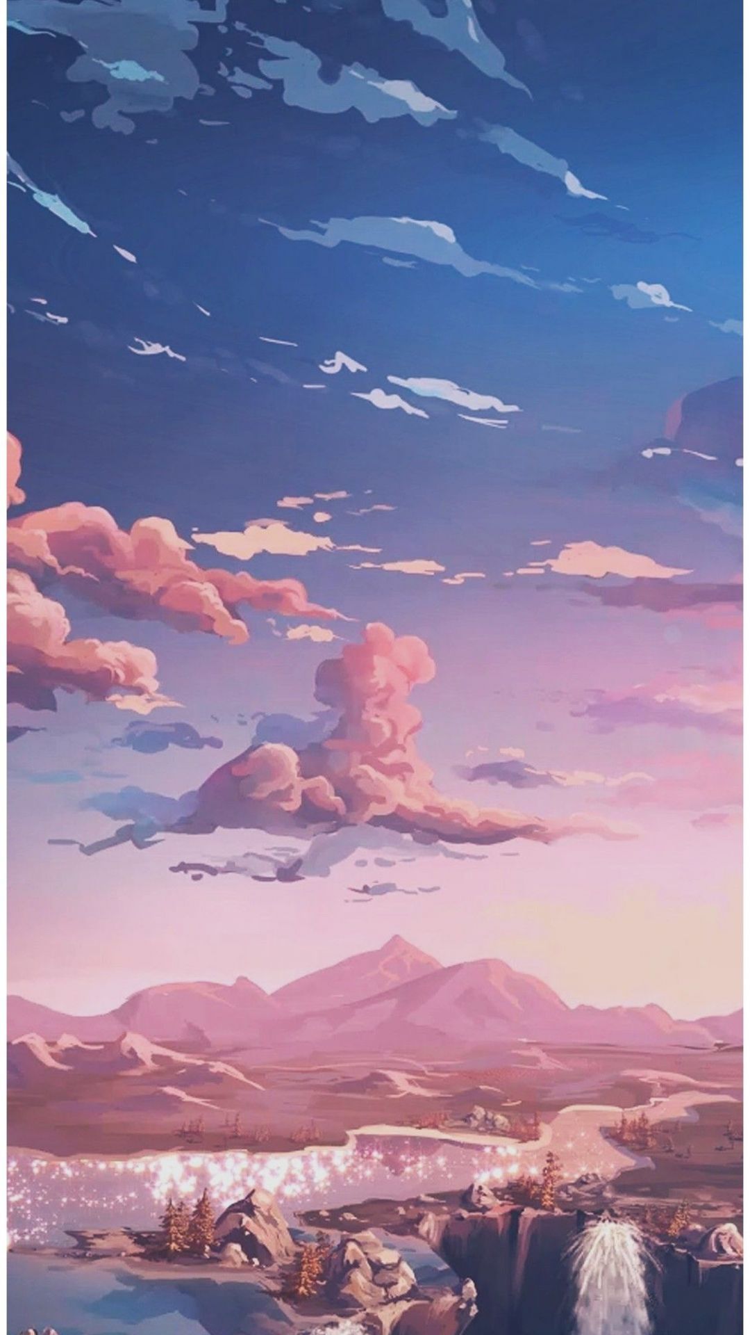 Anime Wallpaper HD: Pink Anime Aesthetic Wallpaper
