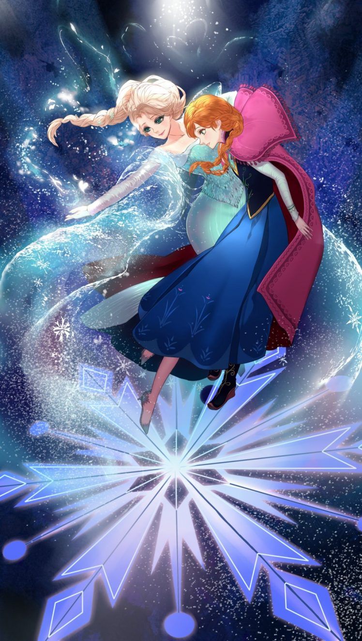 Princess Elsa, Princess Anna, Cartoon, Frozen (movie), Fan art Wallpaper HD / Desktop and Mobile Background