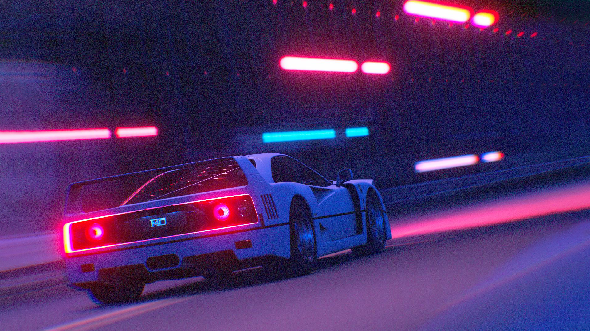 Tunneled Vibes (seanifferson) [1920x1080]. Synthwave, Vaporwave