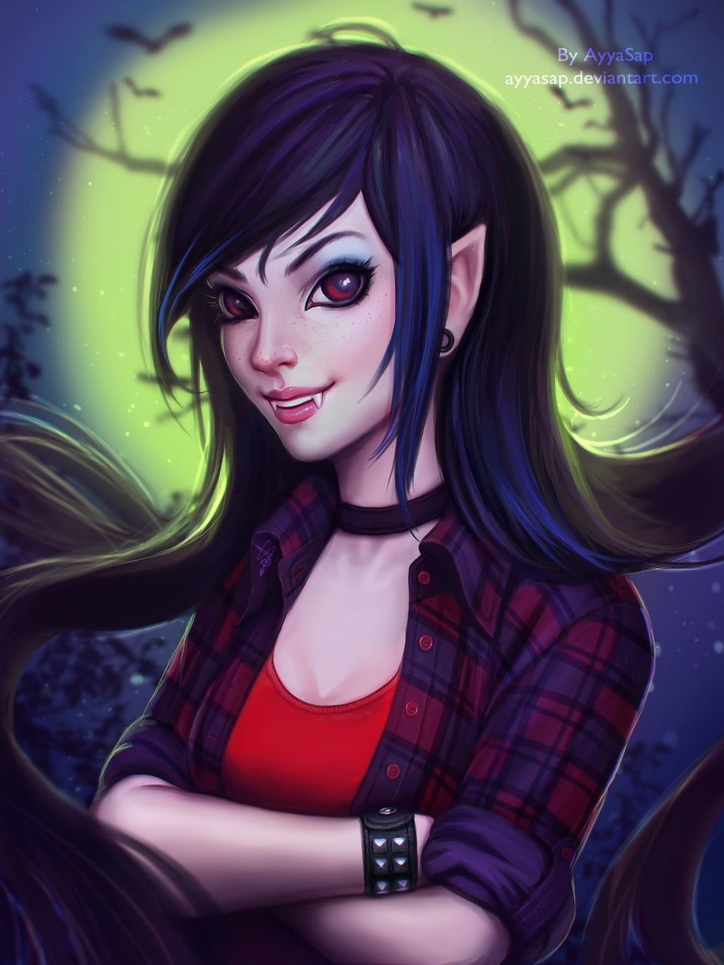 Purple haired vampire anime, Adventure Time, Marceline the vampire