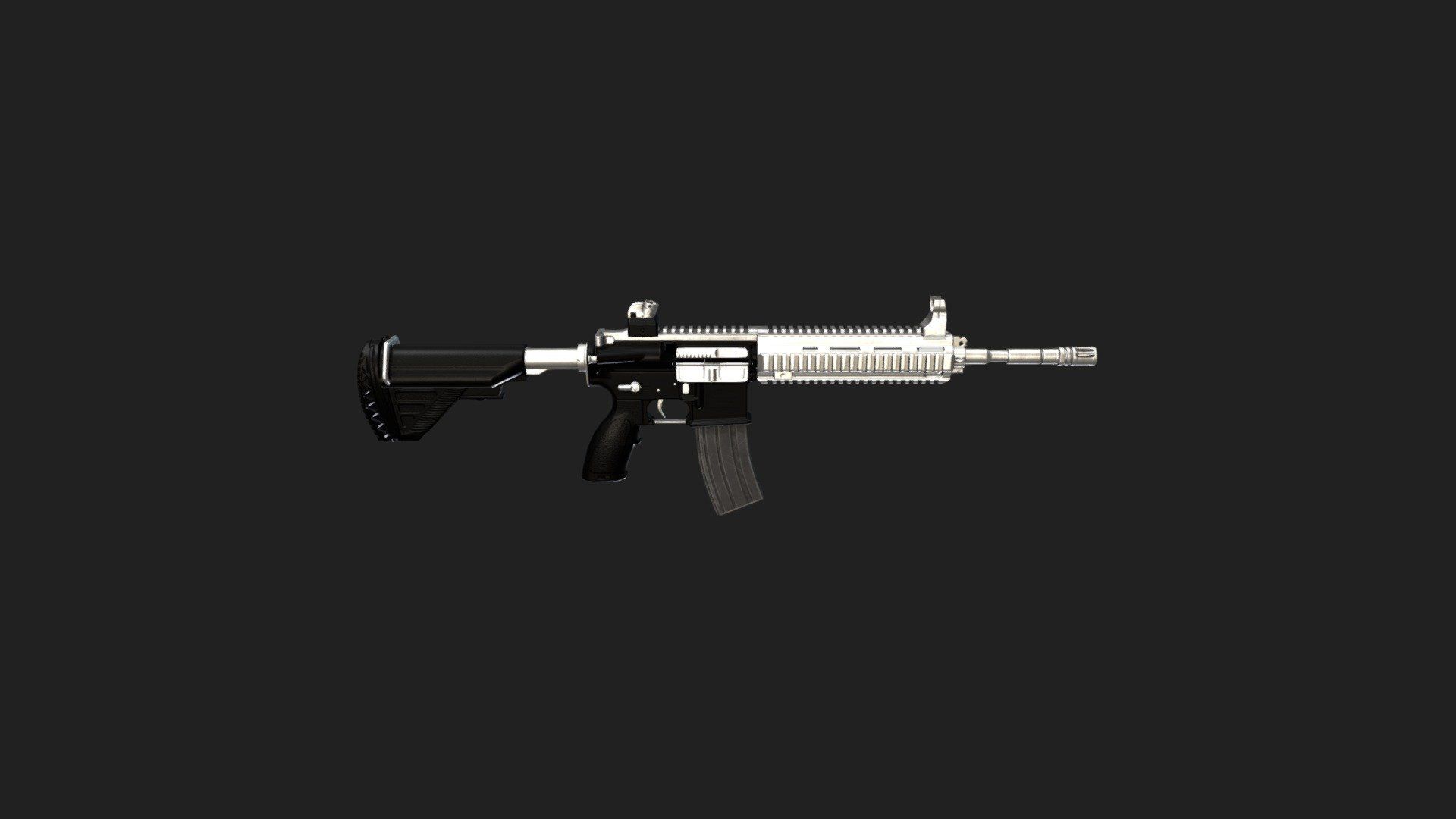 PUBG Silver Plate M416 Model By Skin Tracker