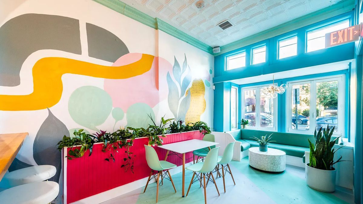 Restaurant Design Trend: Colorful Pastel Blobs Are Everywhere